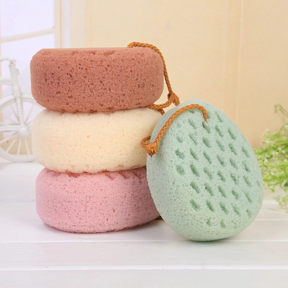 2 Pcs Shower Wipe Soft Bath Sponge Bathtub Scrubber Brush Exfoliating