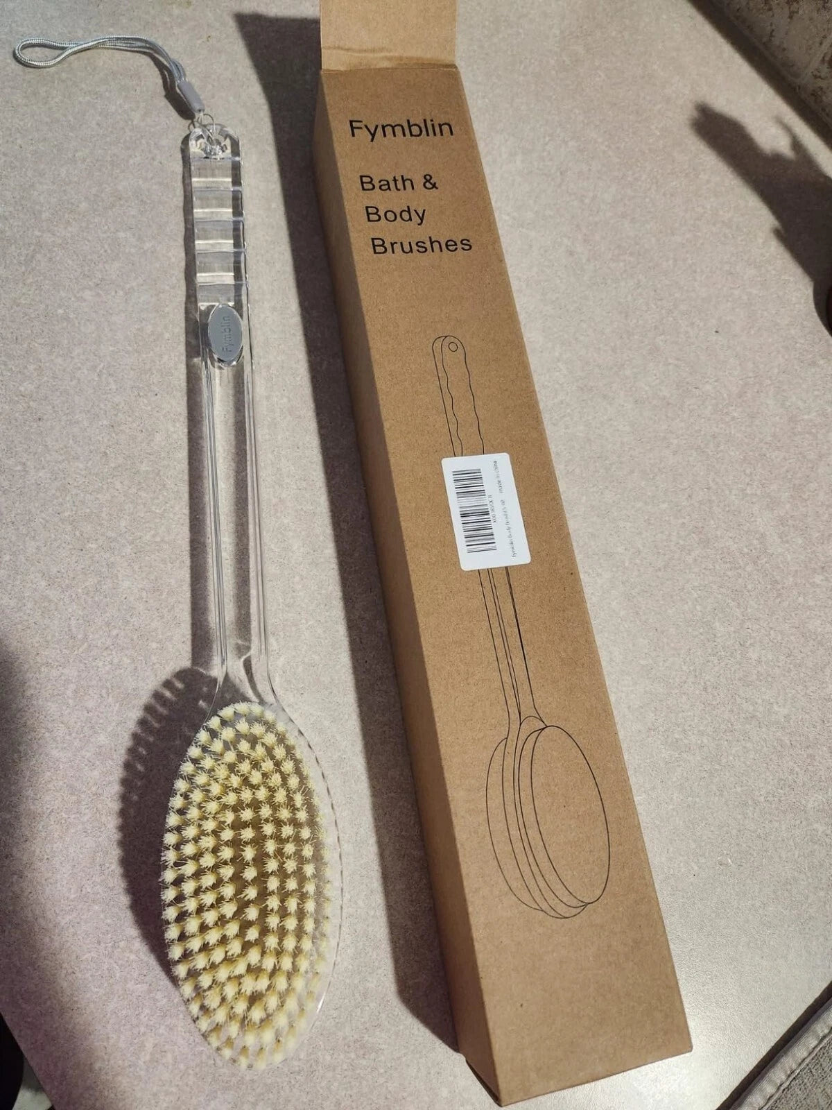 Back Scrubber Long Handle Shower Back Brush Dual-Sided With Stiff/Soft Bristles