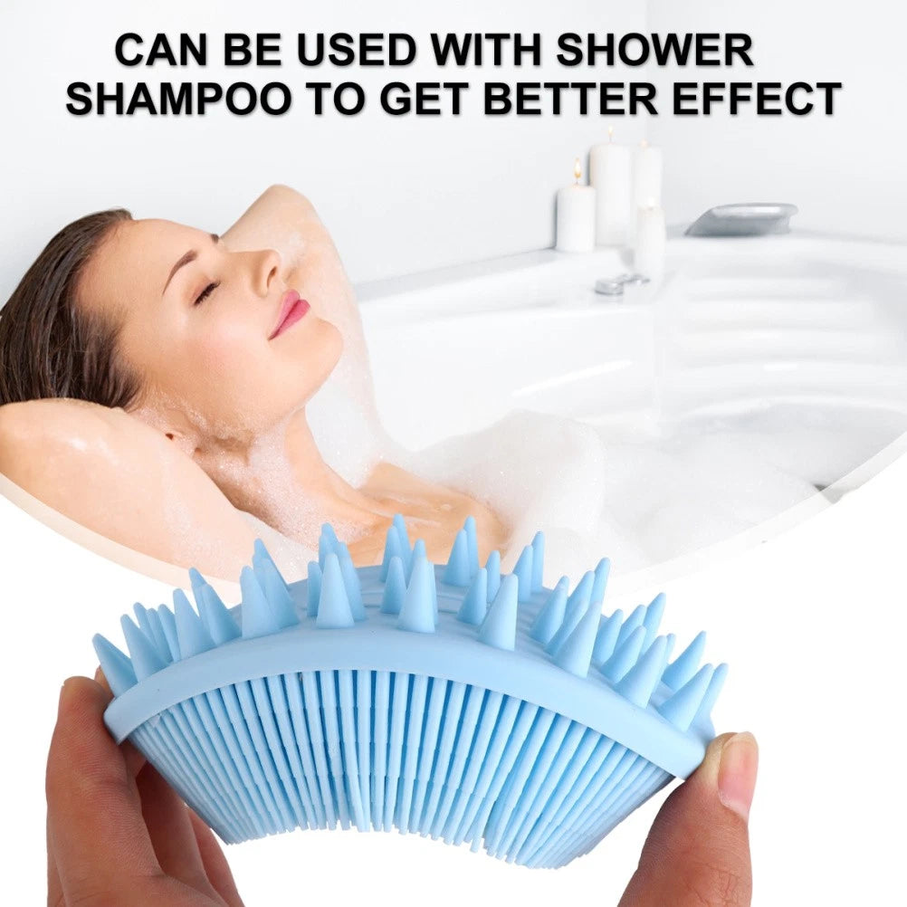 2 Pcs Bath Massage Brush Baby Silicone Brushes Shower Cleaning Scrubbers