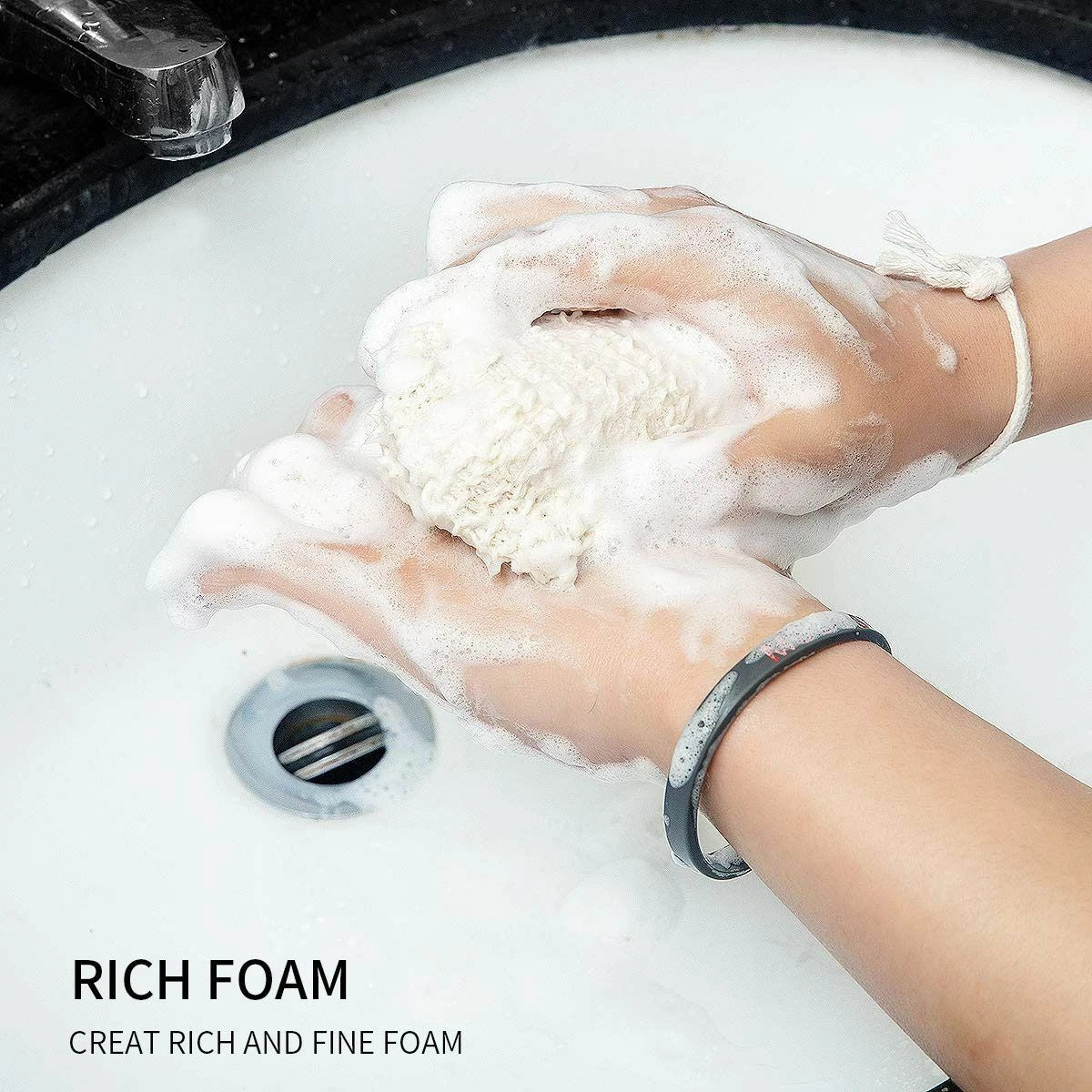 1-5 Pack Faux Sisal Soap Bag Exfoliating Soap Saver Pouch Holder US