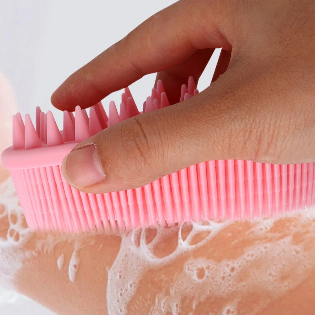 2 Pcs Bath Massage Brush Baby Silicone Brushes Shower Cleaning Scrubbers