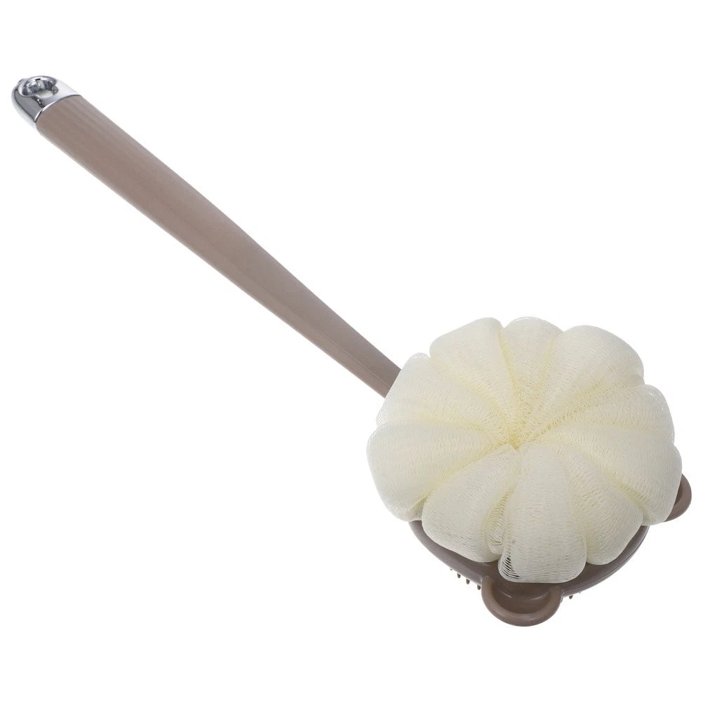 Long Handle Bath Brush Dual Sided Body Scrubber for Gentle Cleaning in Shower