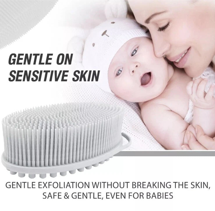 Exfoliating Silicone Body Scrubber, Light Gray. Avilana, NIB