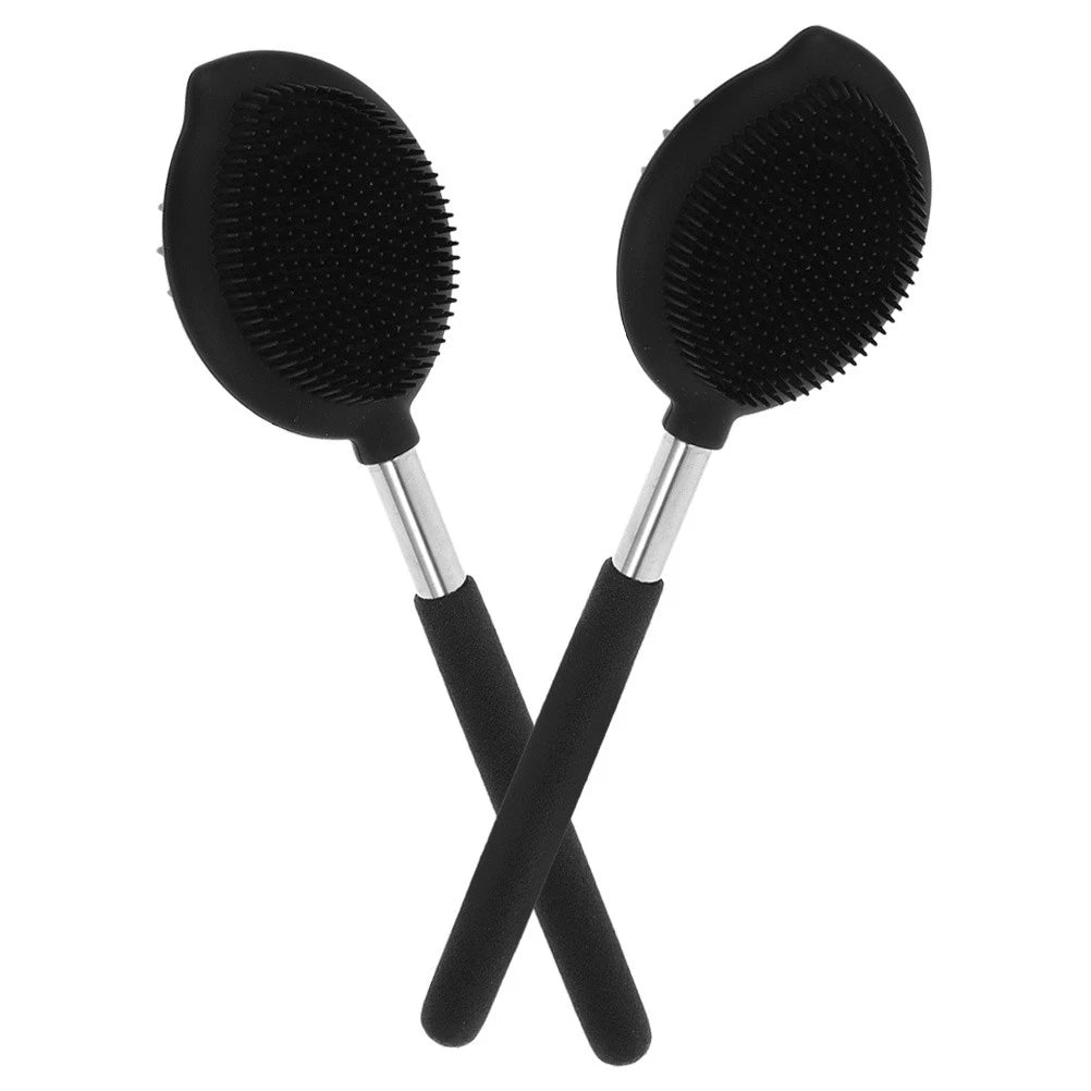 2 Pcs Bath Brush Child Ergonomic Silicone Body Scrubber Exfoliating