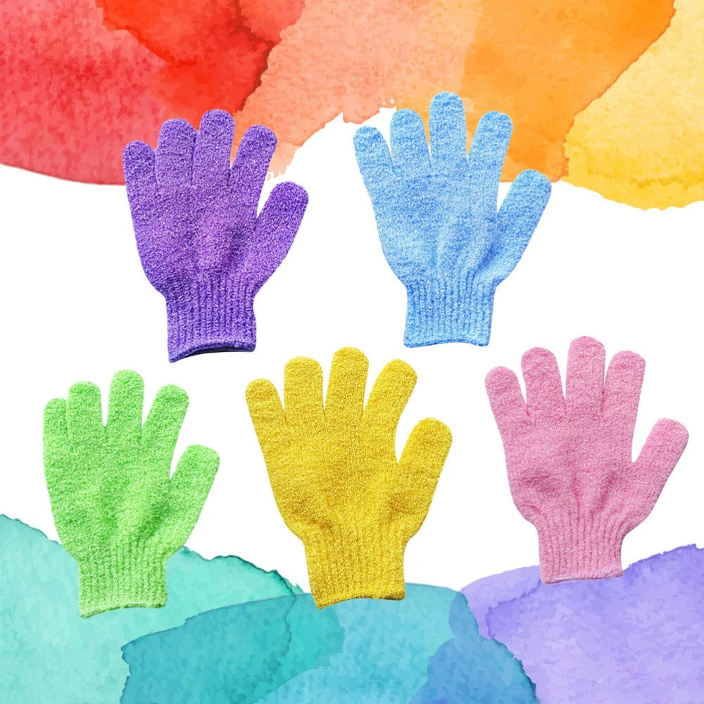 5 Pairs Bath Gloves Dead Skin Scrubber Shower Accessories Body Brush