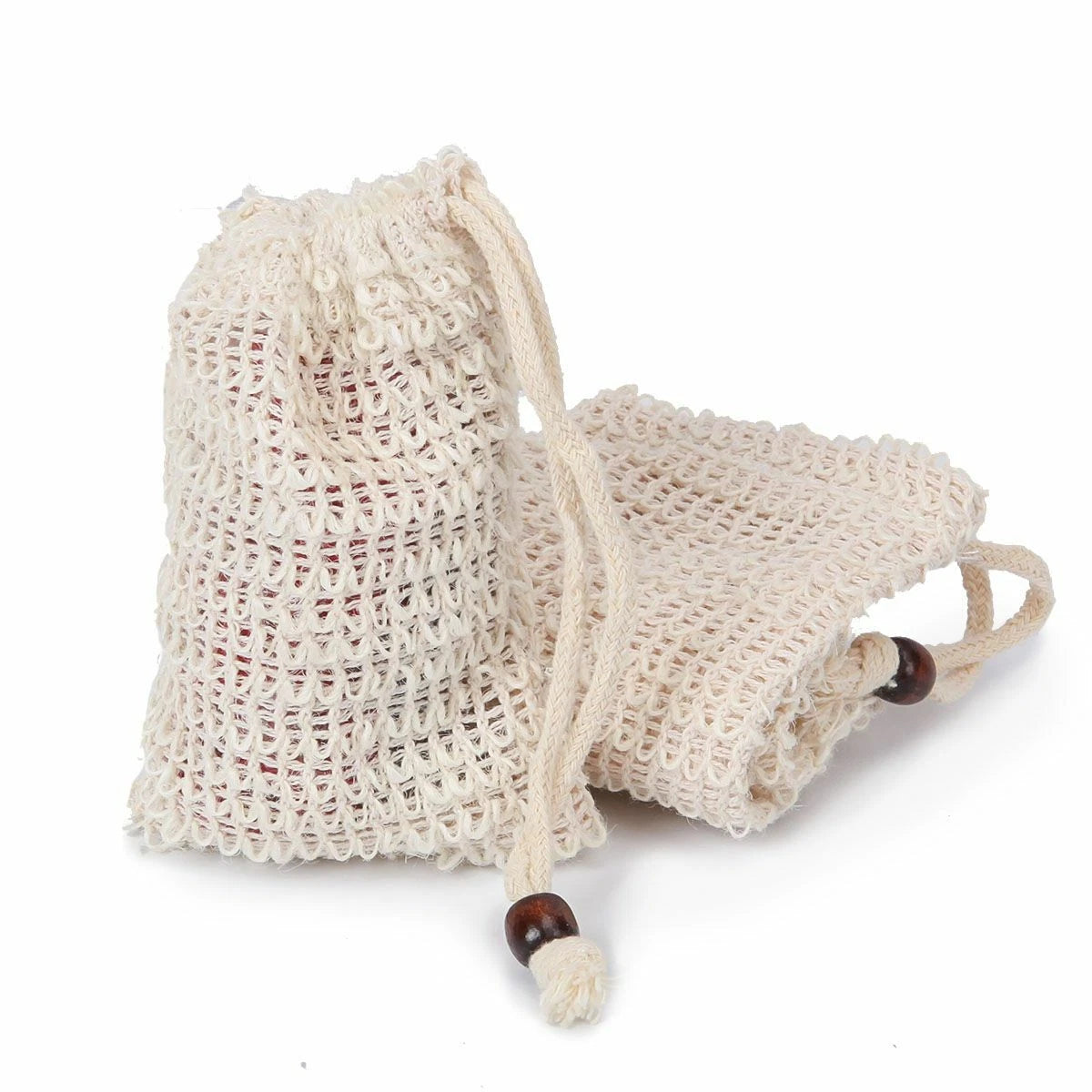 1-5 Pack Faux Sisal Soap Bag Exfoliating Soap Saver Pouch Holder US