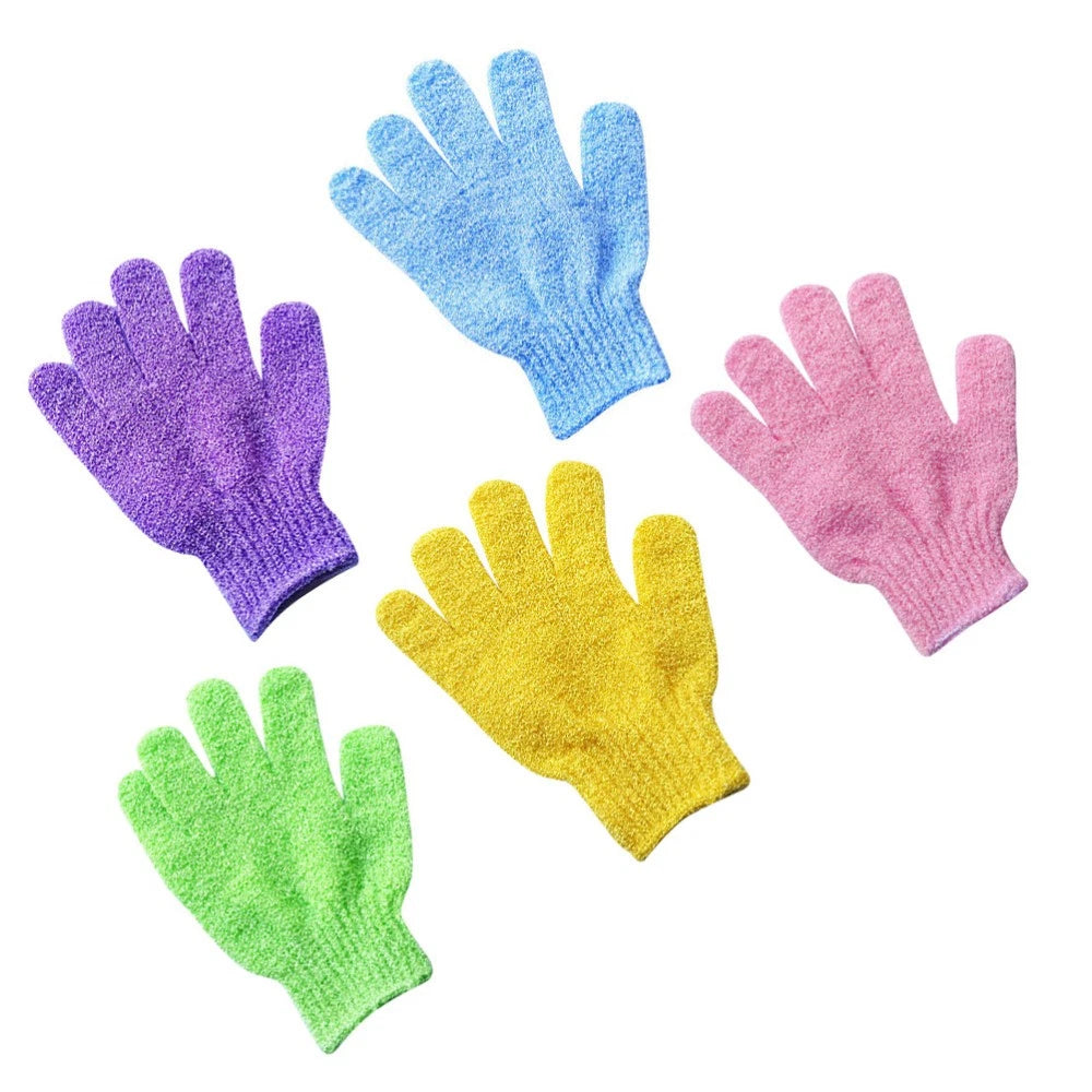 5 Pairs Bath Gloves Dead Skin Scrubber Shower Accessories Body Brush