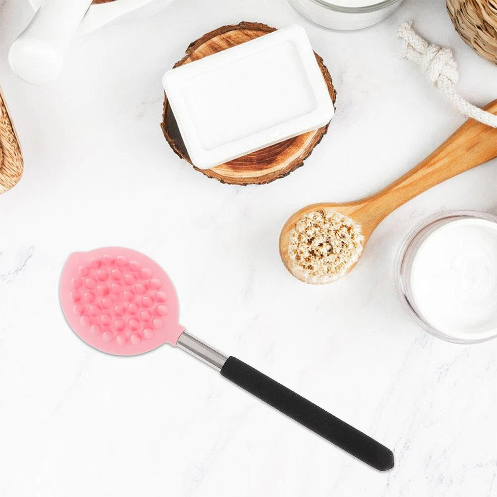 2 Pcs Bath Brush Child Ergonomic Silicone Body Scrubber Exfoliating