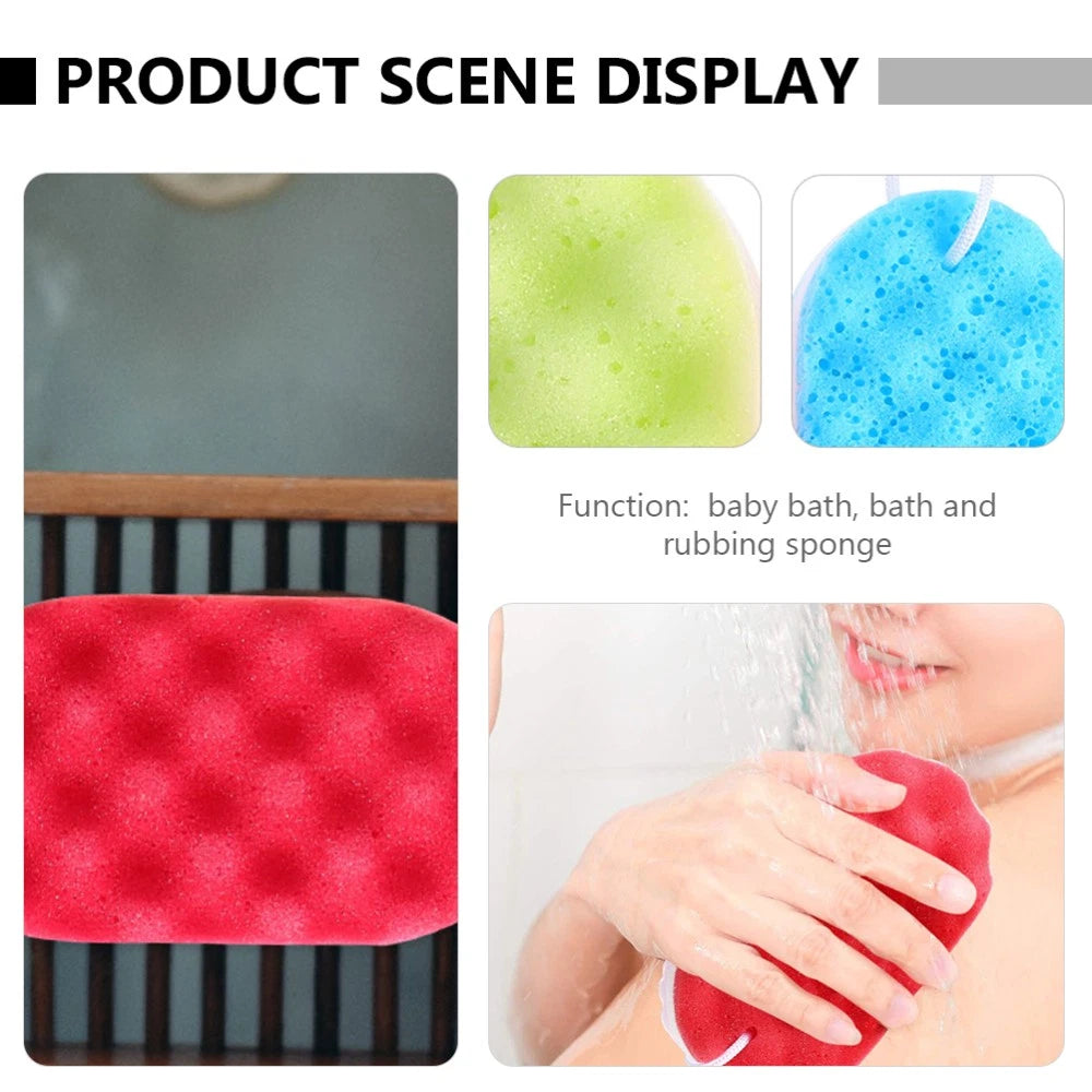 6Pcs Bath Sponge Shower Bathing Brush Body Cleaning Scrubber for Kids Adults