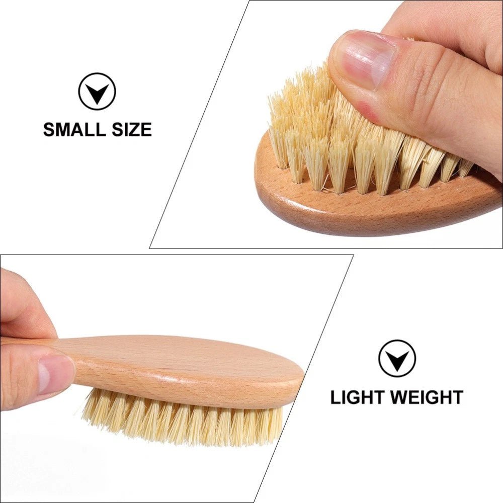 Bath Brush with Ergonomic Handle Beech Sisal Material for Body Massage