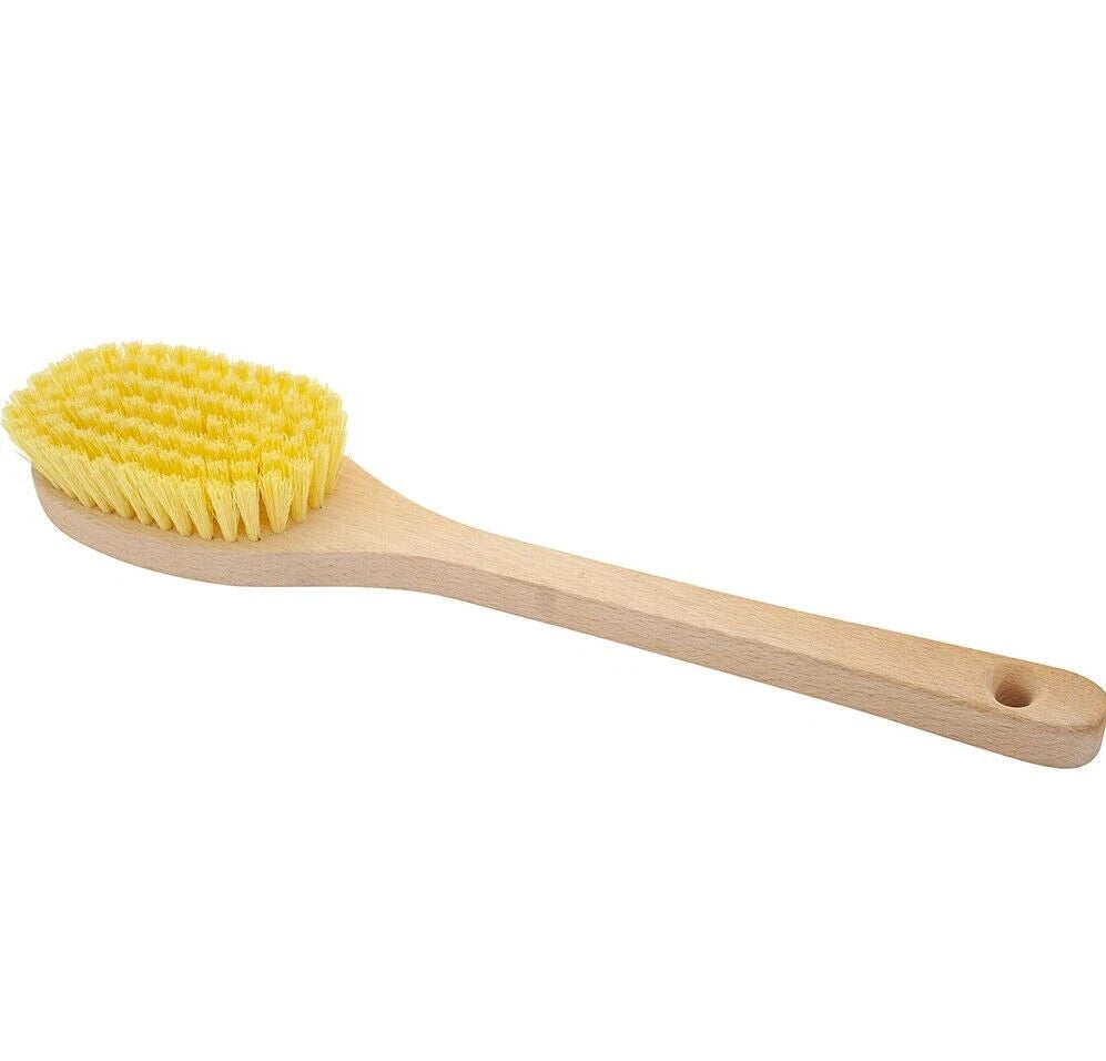 Long Handle Natural Wooden Bristle Shower Bath Body Brush loofah Back Scrubber
