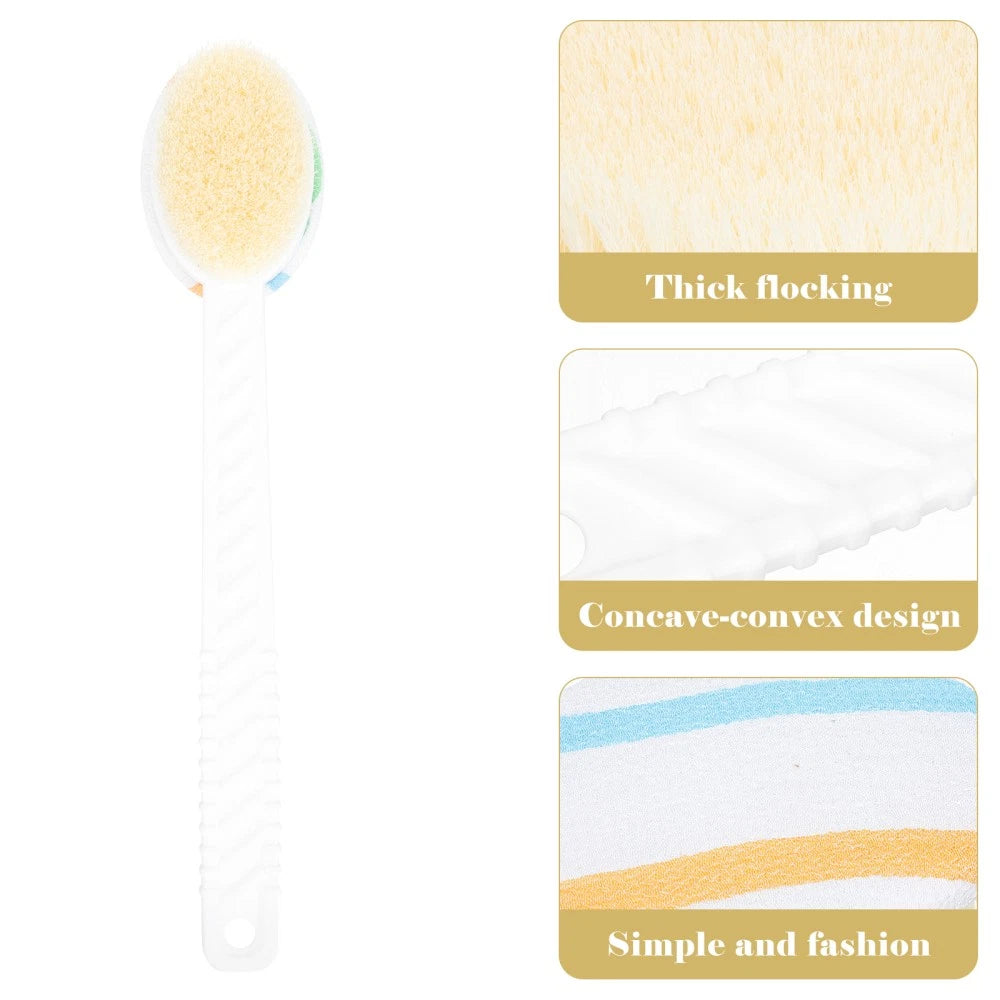 Double-head Shower Brush Man Long Handle Bath Back Cleaning Washing