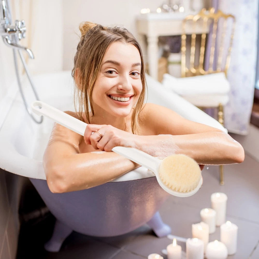 Back Scrubbing Brush Bath Massage Brushes Long Handles for Elderly