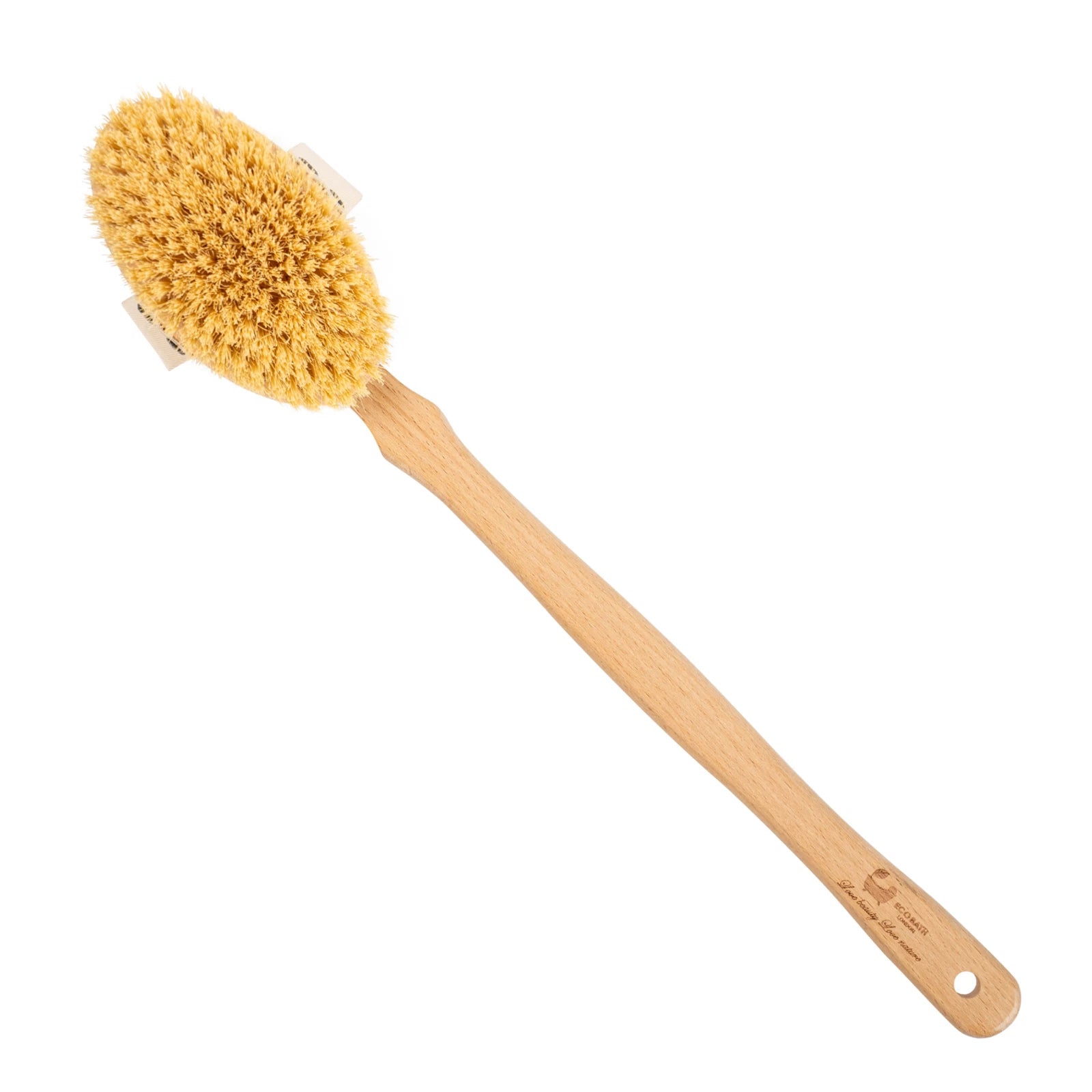 Eco Bath London Natural Hard Sisal Body Brush with Detachable Handle