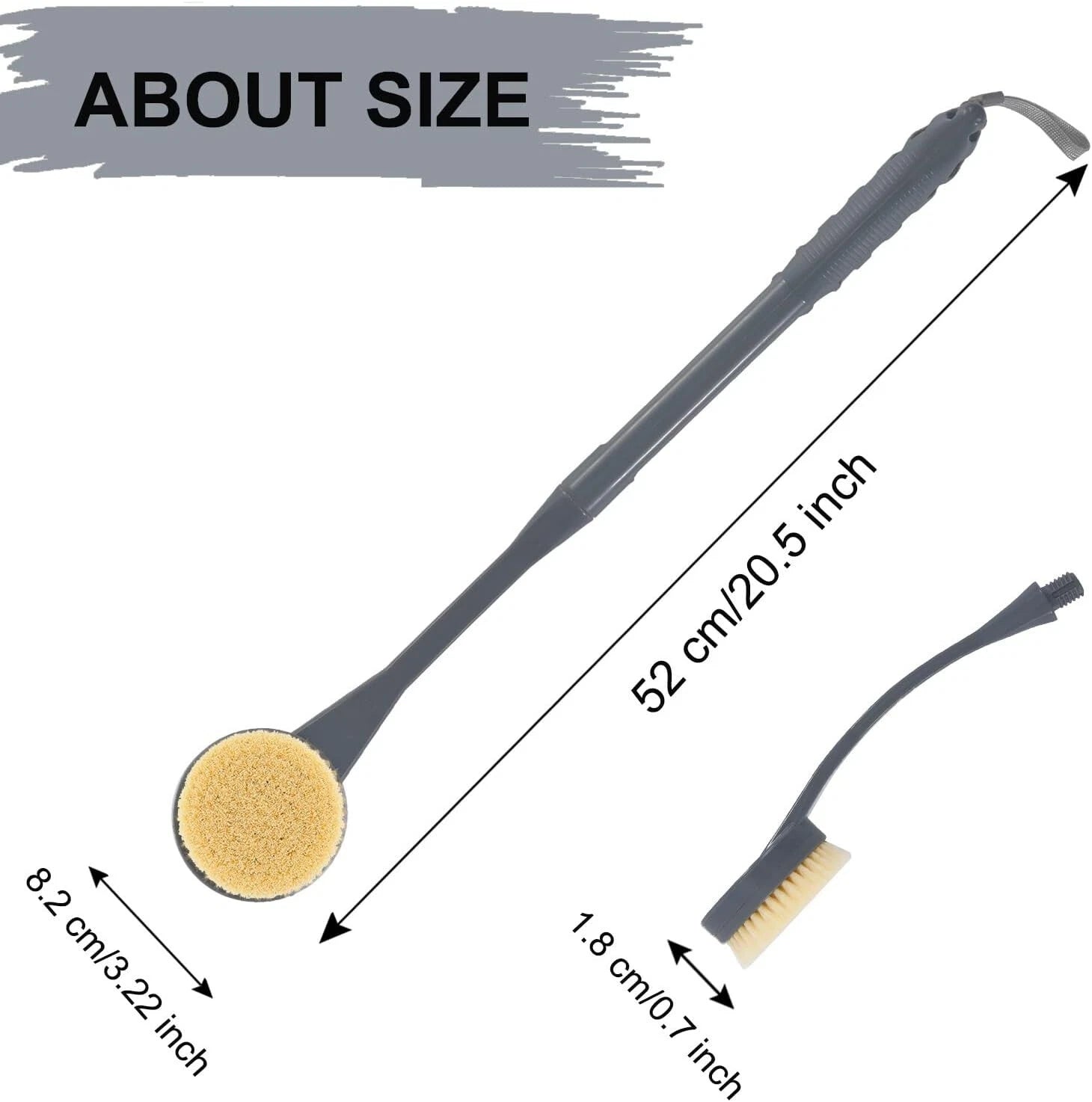 Back Scrubber for Shower,20.5" Bath Brush Long Handle for Shower for Deep Clean,