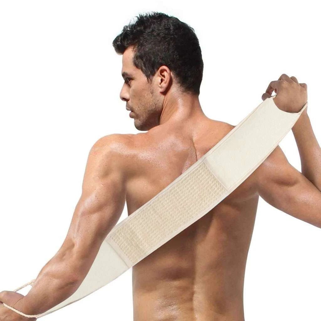 Back Scrubber Bath Shower Strap Loofah Spa Skin Brush Sponge Body Exfoliating US
