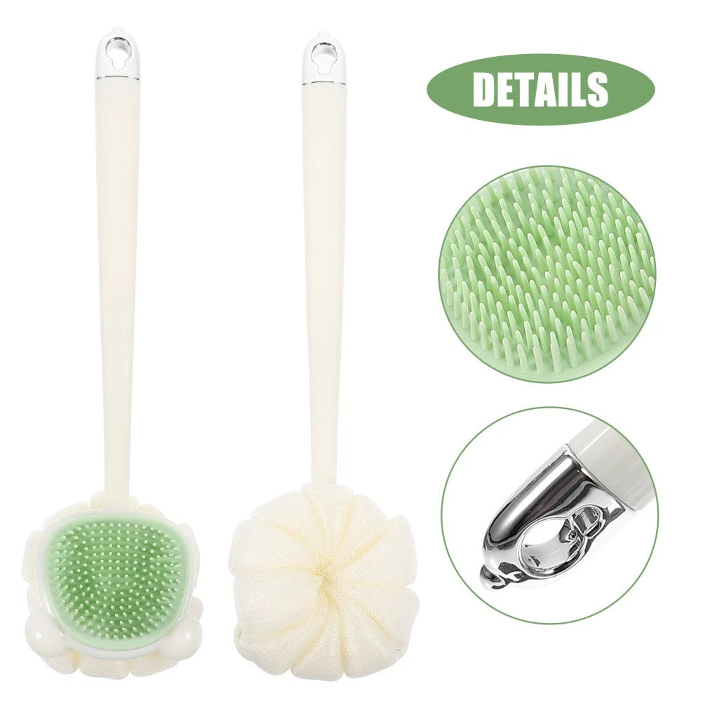Bath Brush Exfoliating Body Scrubber Shower with Long Handle Wash