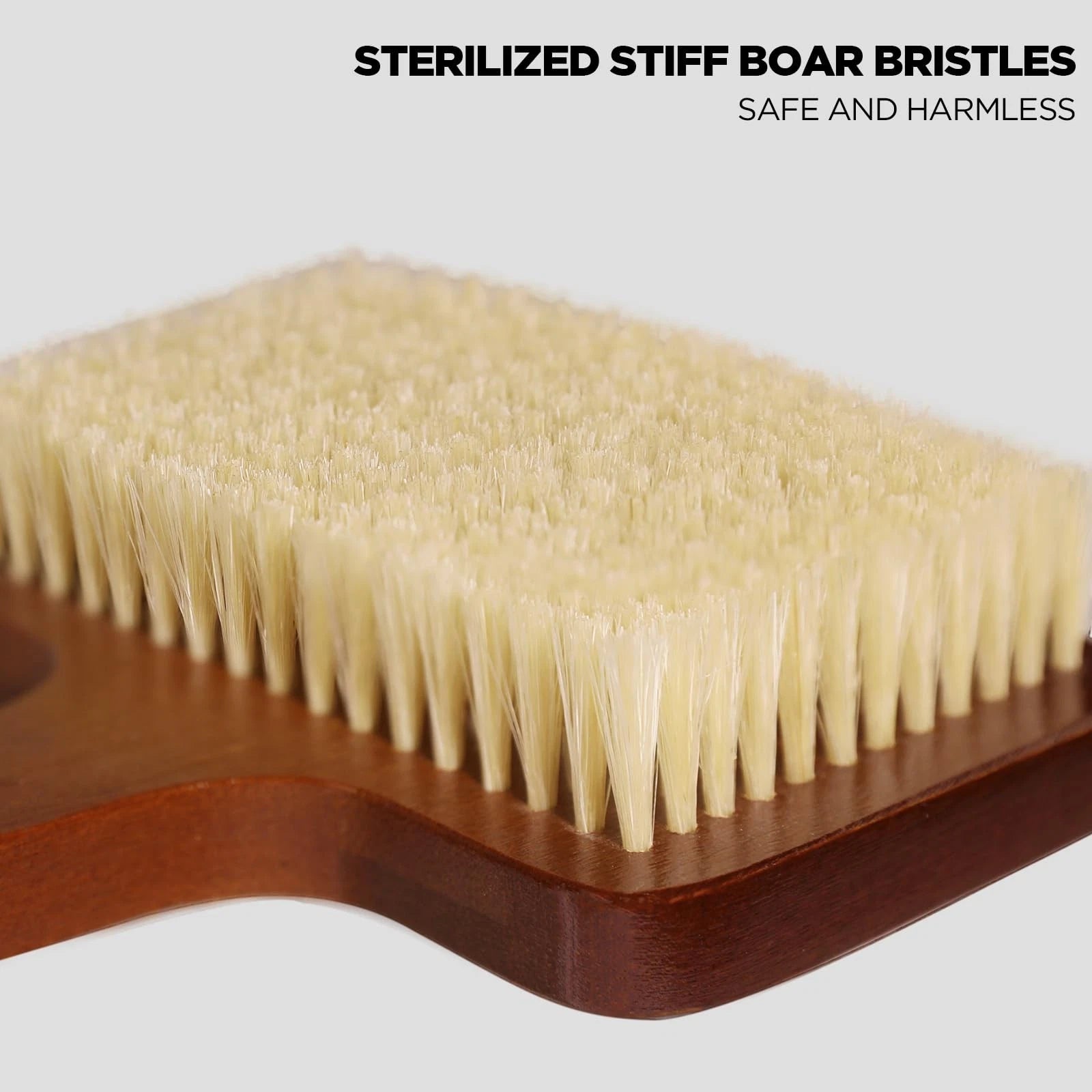 Exfoliation Set-17.71 Inch Boar Bristles Back Scrubber Bath Brush,Shower Brus...