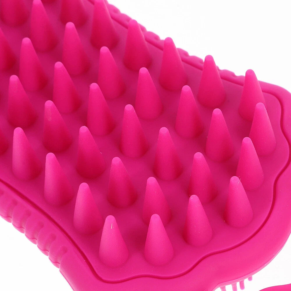 2 Pcs Shampoo Comb Silicone Bathing Brush Scrubber Hair for Washing
