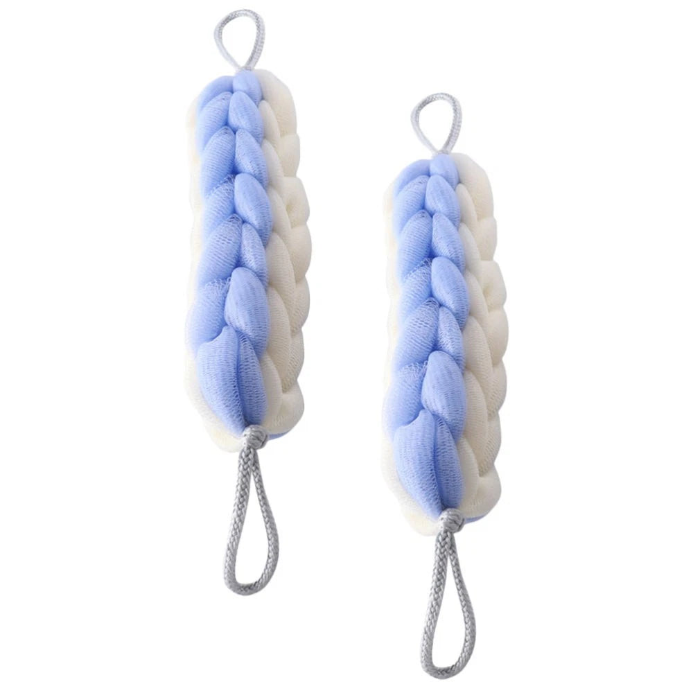 2 Pcs Bath Bar Man Miss Wall Mounted Exfoliating Brush Body Scrubber