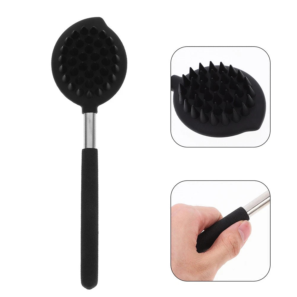 2 Pcs Bath Brush Child Shower for Body Ergonomic Silicone Scrubber