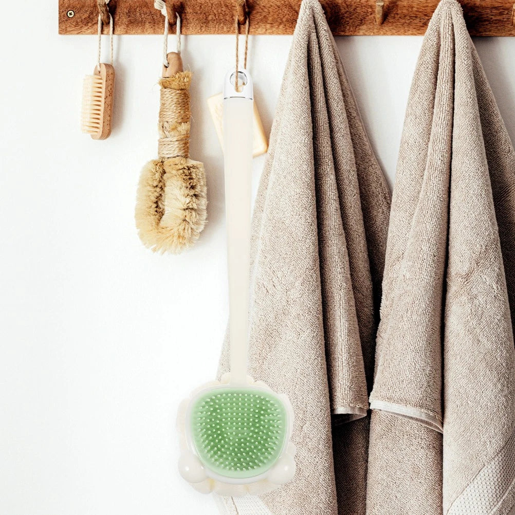 Bath Brush Exfoliating Body Scrubber Shower with Long Handle Wash
