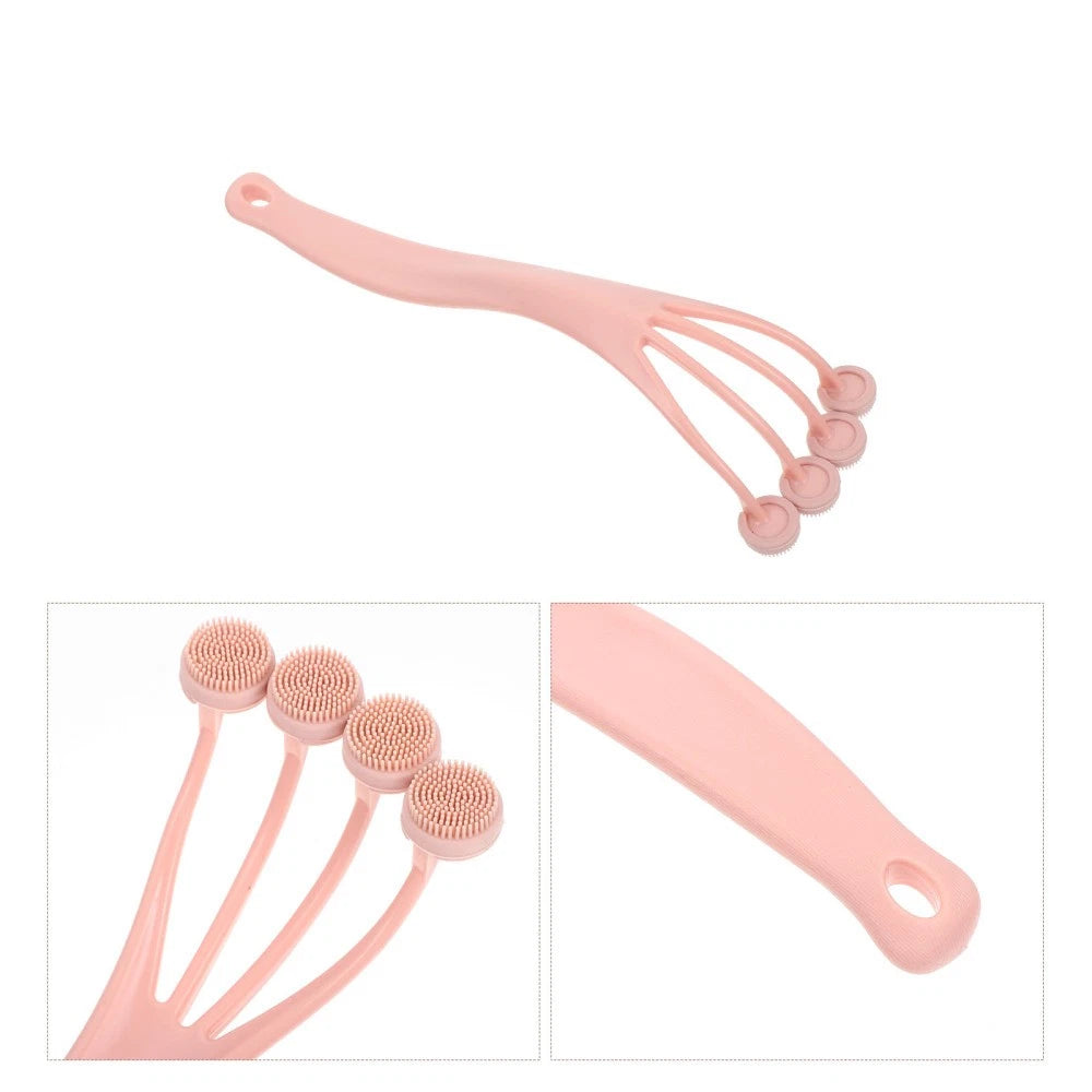 Exfoliating Bath Brush Shower Back Scrubber Long Handle Body for