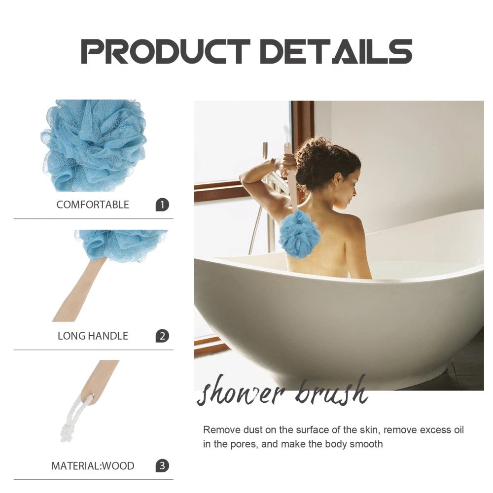 2 Pcs Baby Miss Handle Bath Brush Brushes Shower Long Handles for Elderly