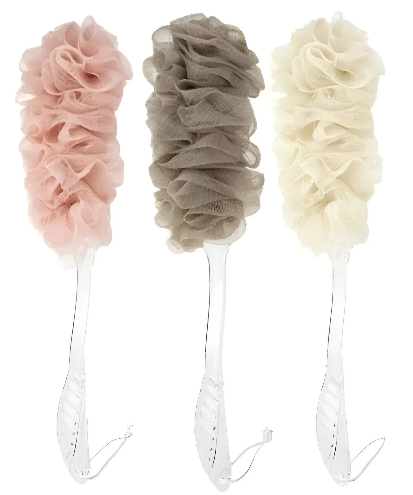 Long Handle Bath Brush Soft Mesh Sponge Back Scrubber Body Wash Shower Loofah