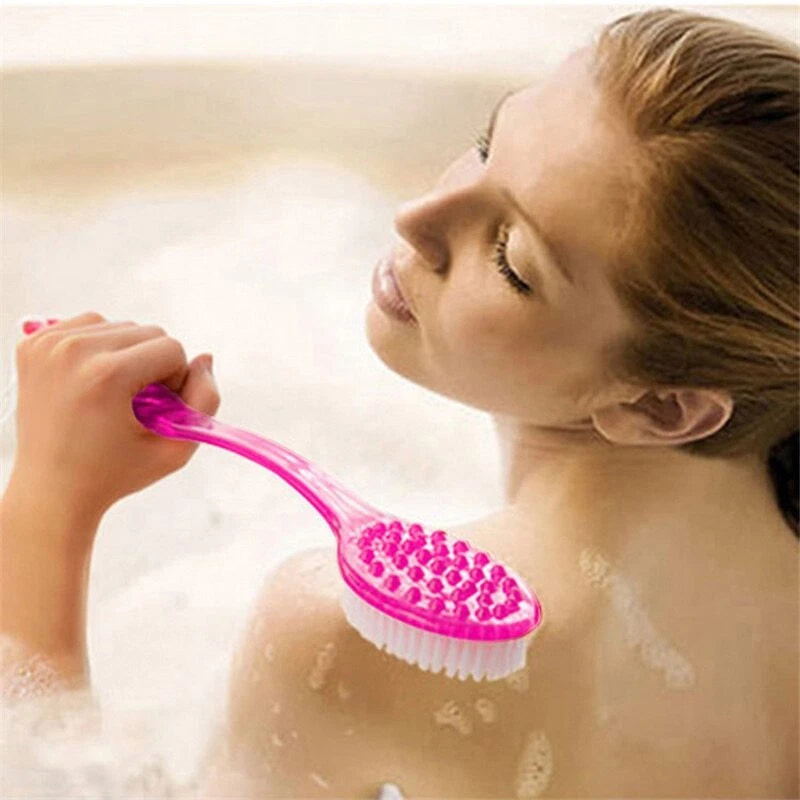 Bath Brush Back Body Bath Shower Sponge Scrubber Brushes With Handle Exfoliating