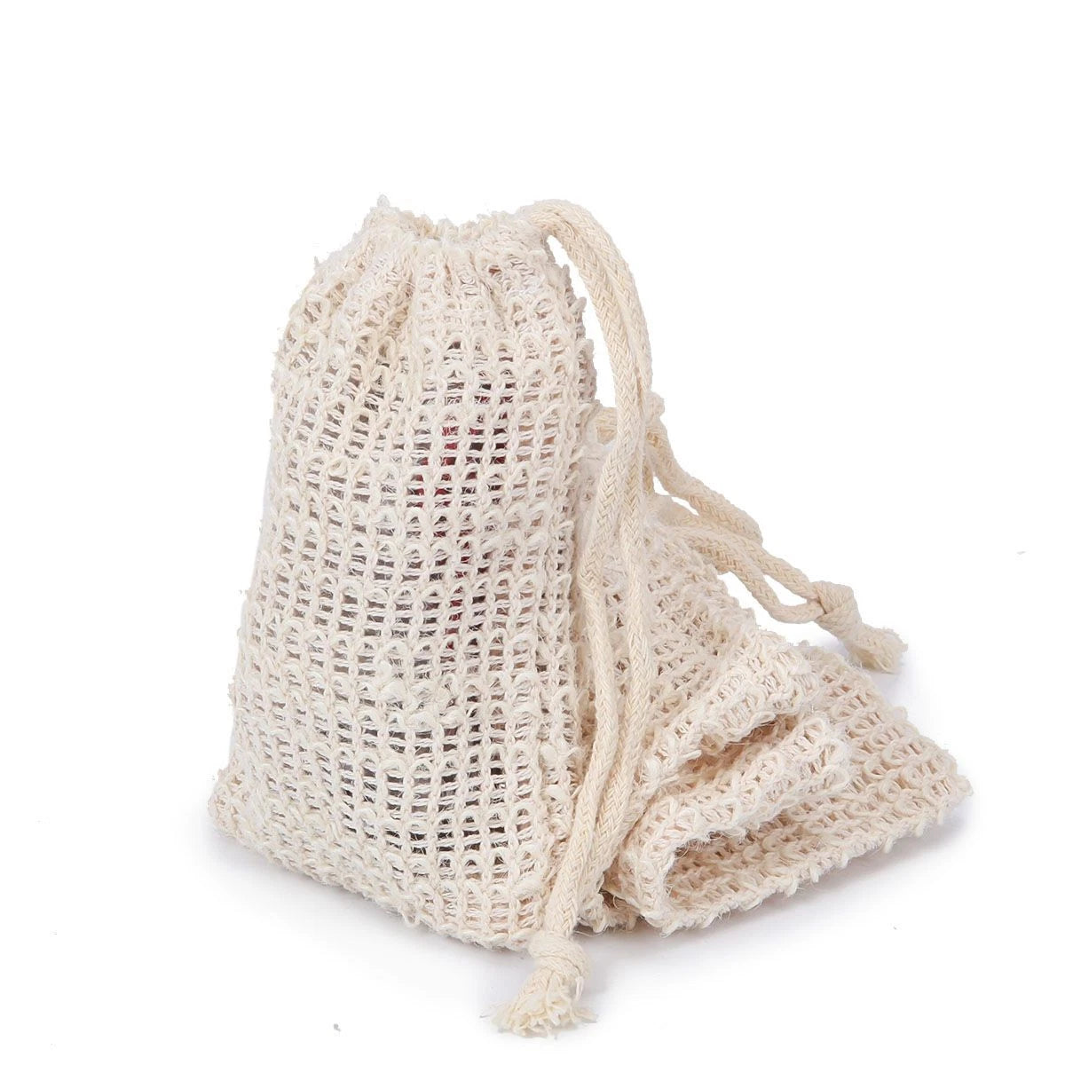 10/20x Natural Sisal Soap Bag Soap Saver Net Mesh Exfoliator Foaming Pouch Soft