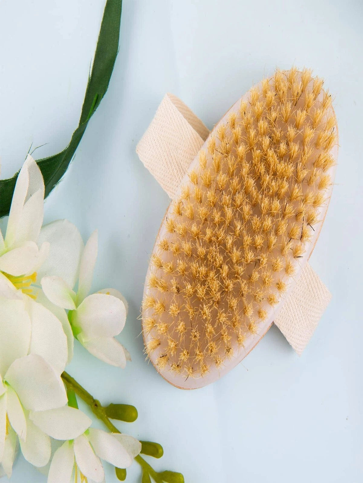 Body brush Dry Skin Bristle hand Brush Professional Natural Bristle Spa Scrub