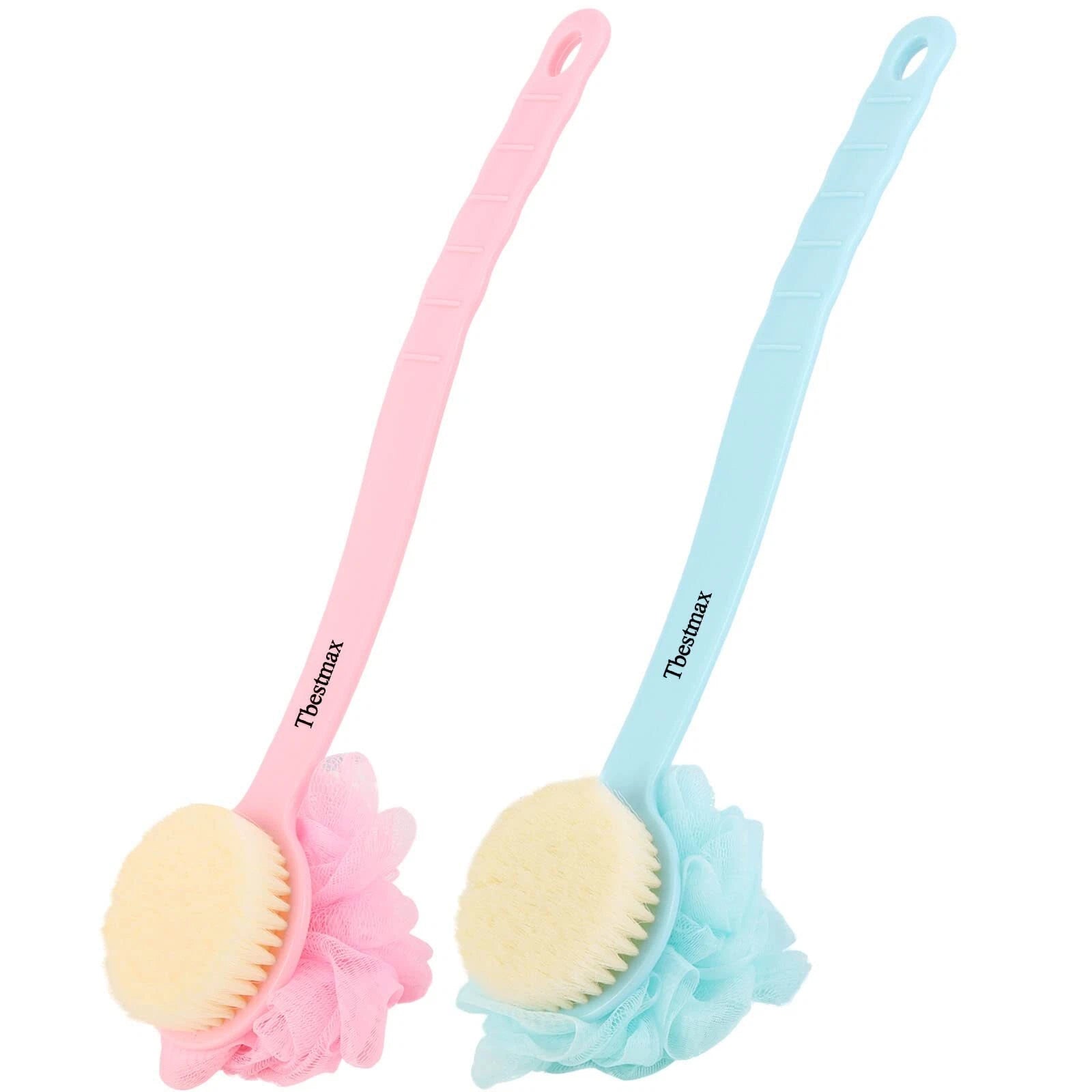 Back Brush Long Handle Shower Bath Scrubber Body Loofah With Soft Mesh Sponge