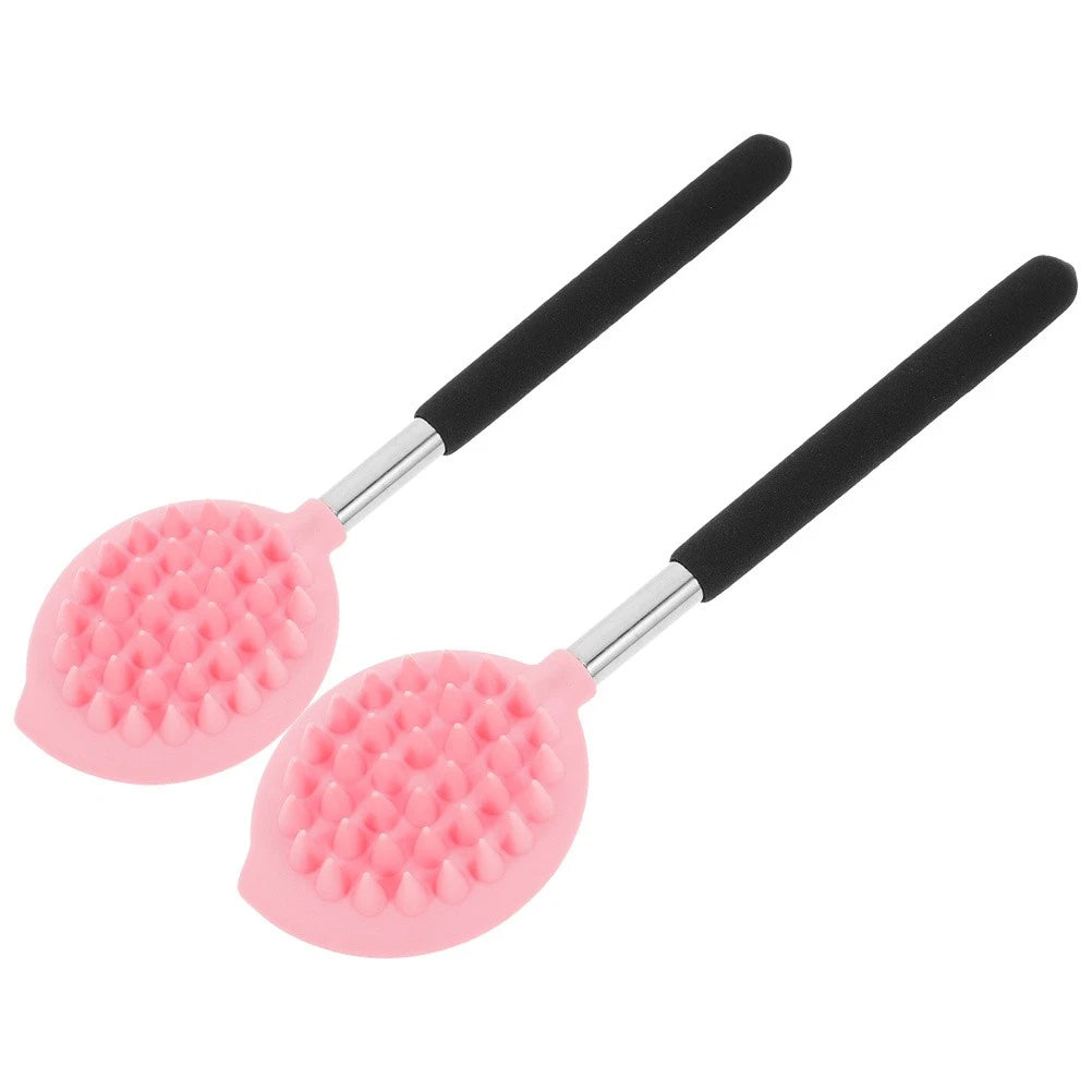 2 Pcs Bath Brush Child Shower for Body Ergonomic Silicone Scrubber