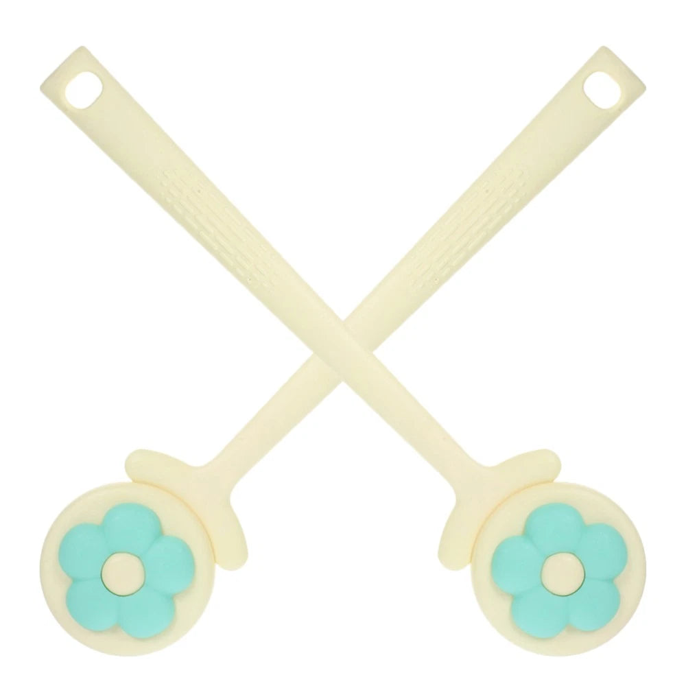 2pcs Long Handled Bath Brush For Shower With Soft Bristles Exfoliating Body