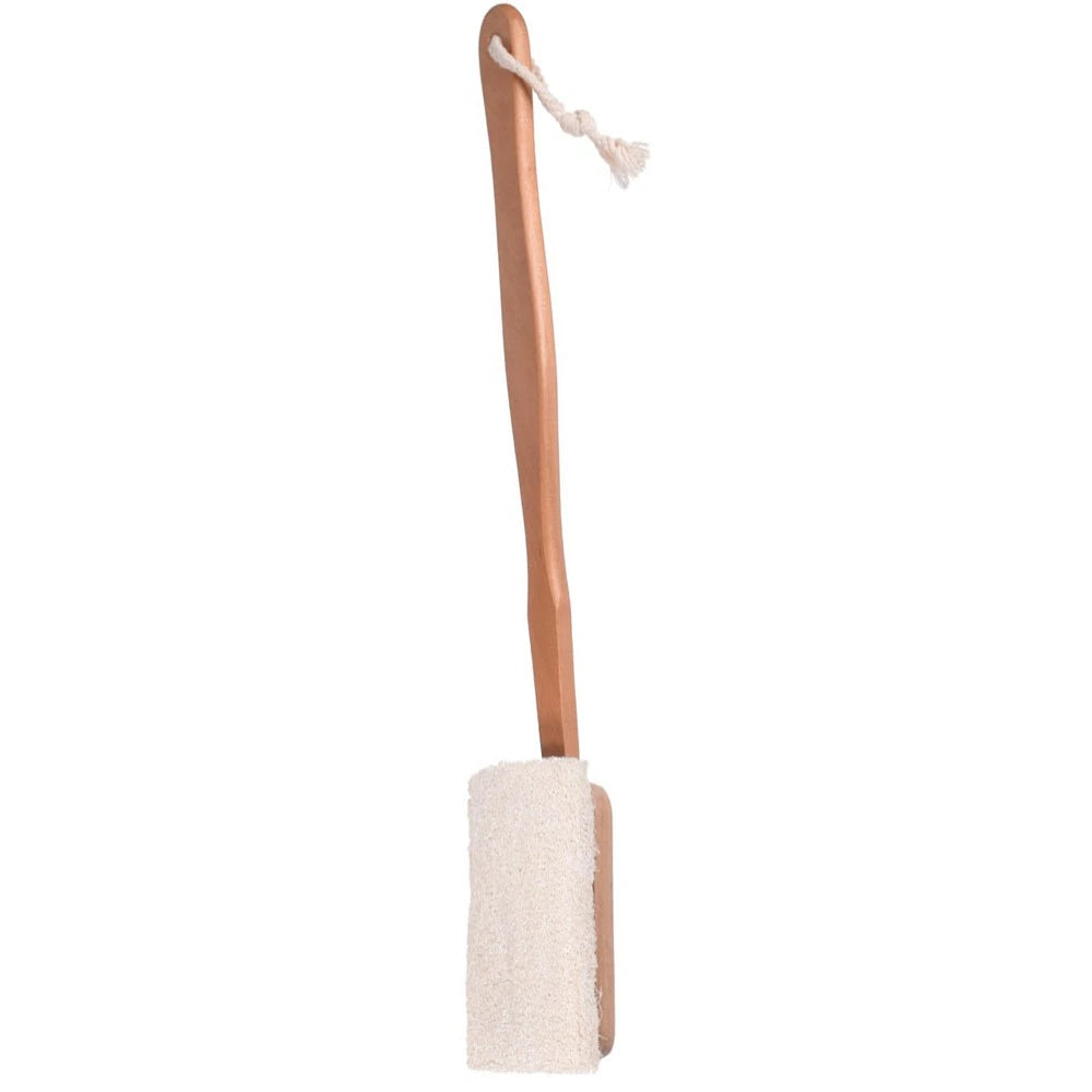 1pc Loofah Bath Brush Long Handle Shower Scrubber Detachable Exfoliating Brush