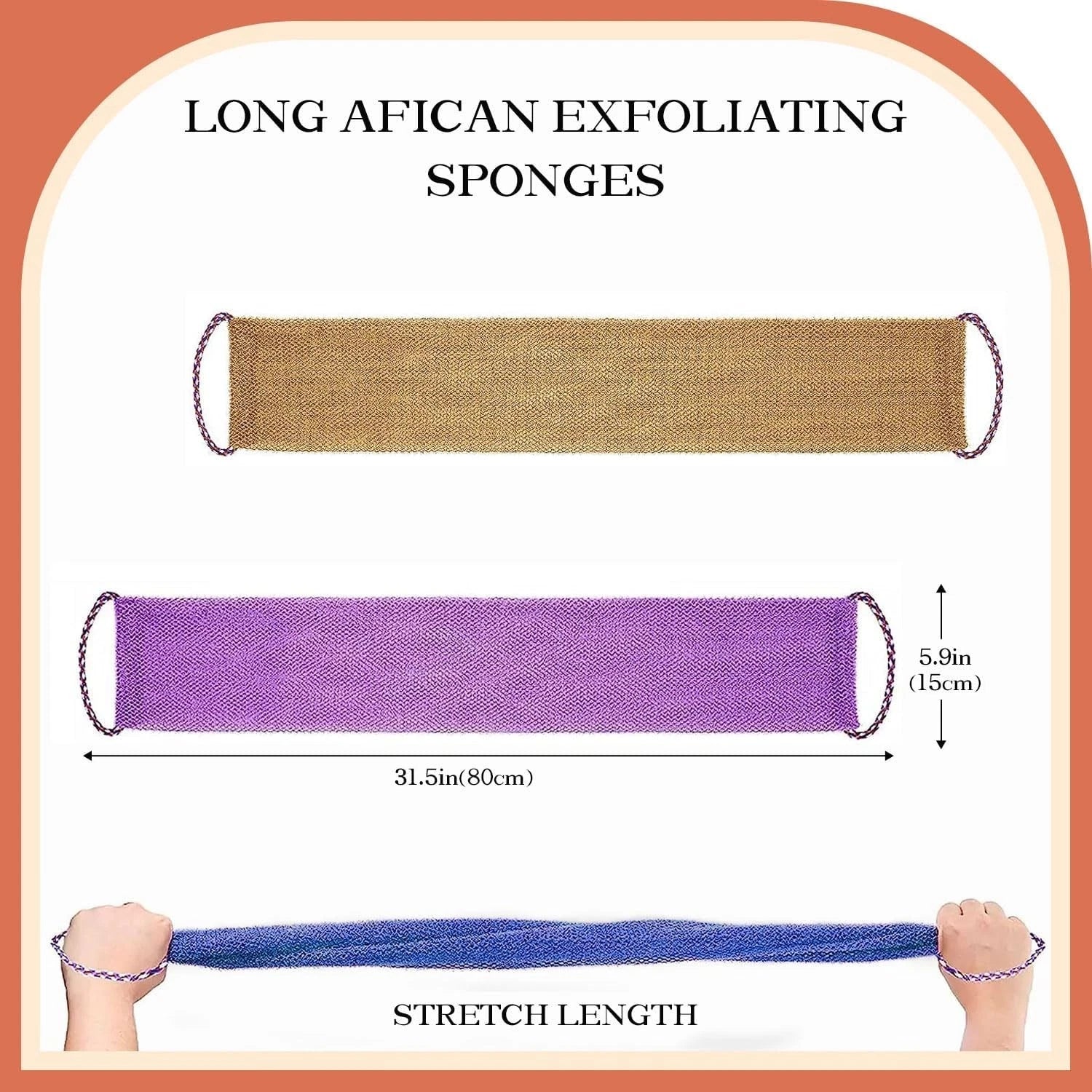 5 Pieces African Net Sponge with Handles