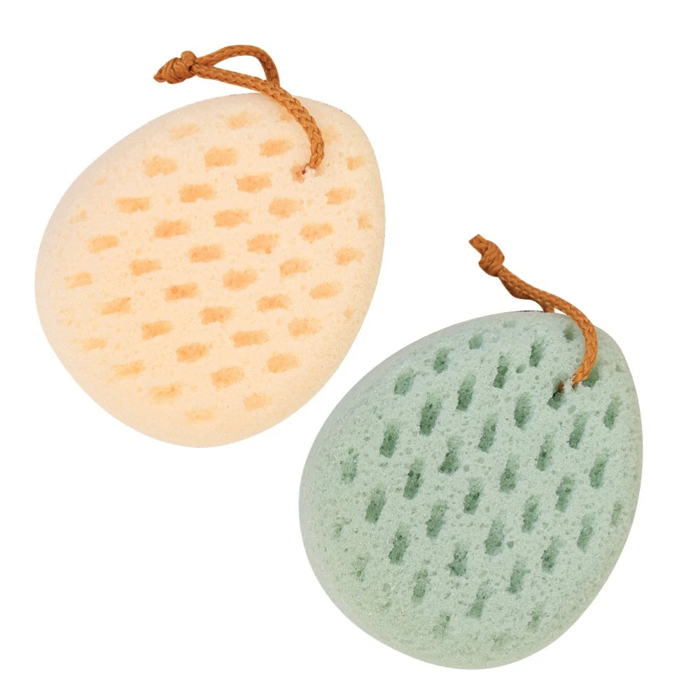 2 Pcs Shower Wipe Soft Bath Sponge Bathtub Scrubber Brush Exfoliating