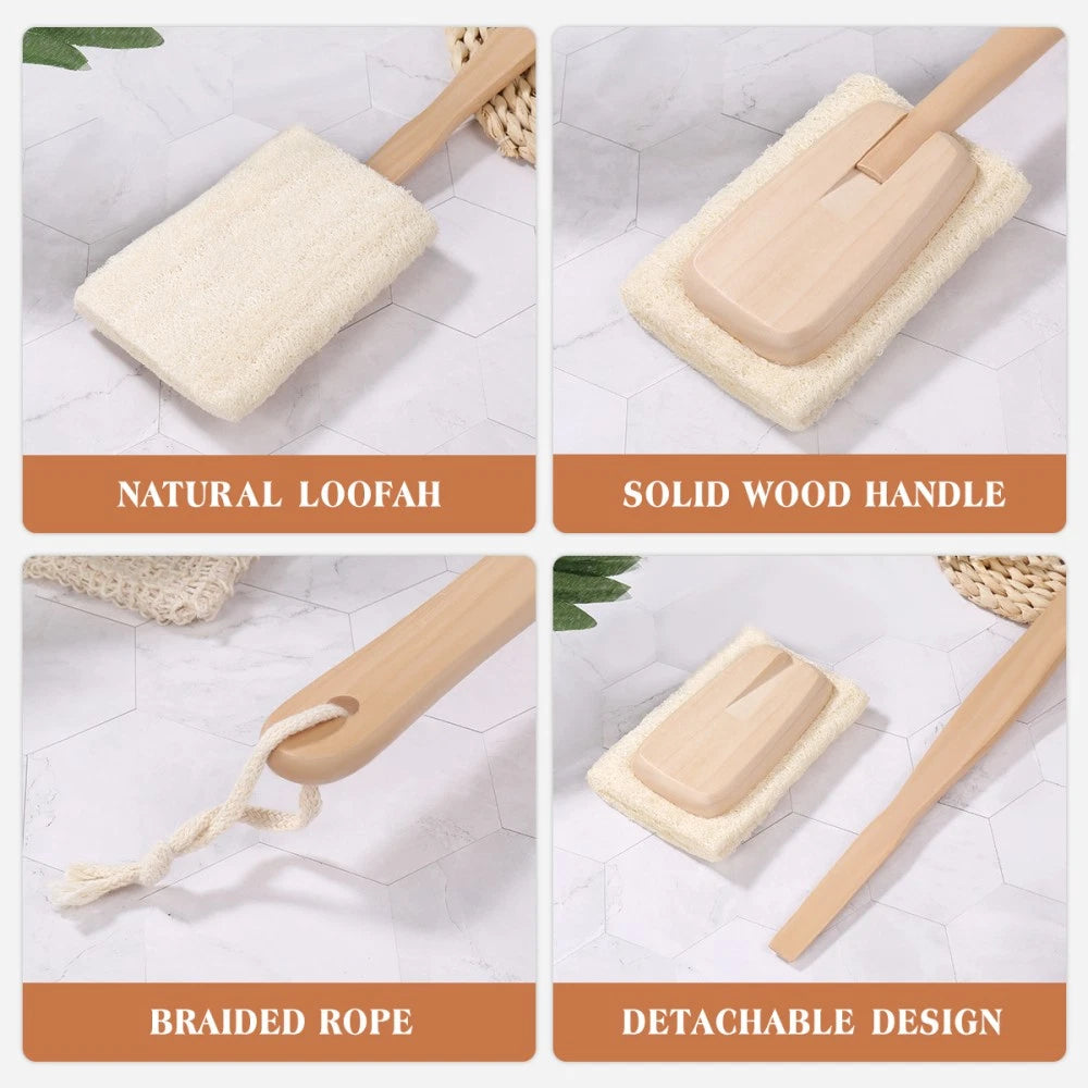 Loofah Bath Brush Work Miss Shower Scrubber for Cleaning Skin Dry Brushing
