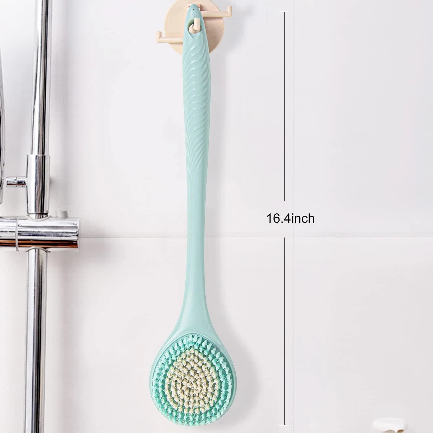 Back Bath Brush Long Handle for Shower - Soft Brush for Men & Women(16.4" Long),