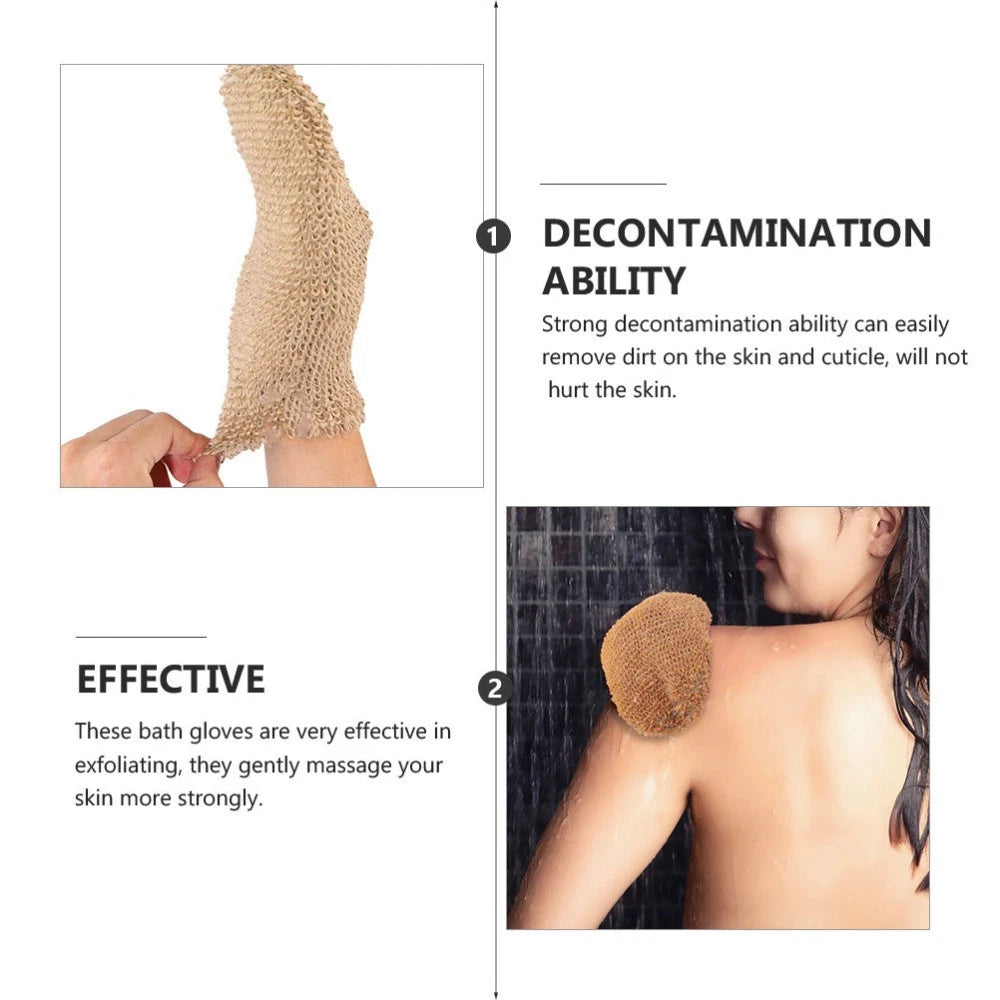 2Pcs Exfoliating Bath Scrubber Mitts for Smooth Skin