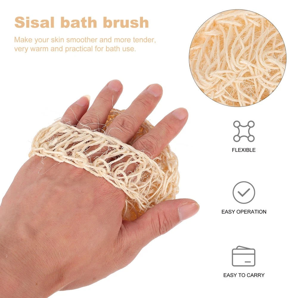 2 Pcs Sisal Bath Brush Body Scrub Balls Man Mother Scrubber Products