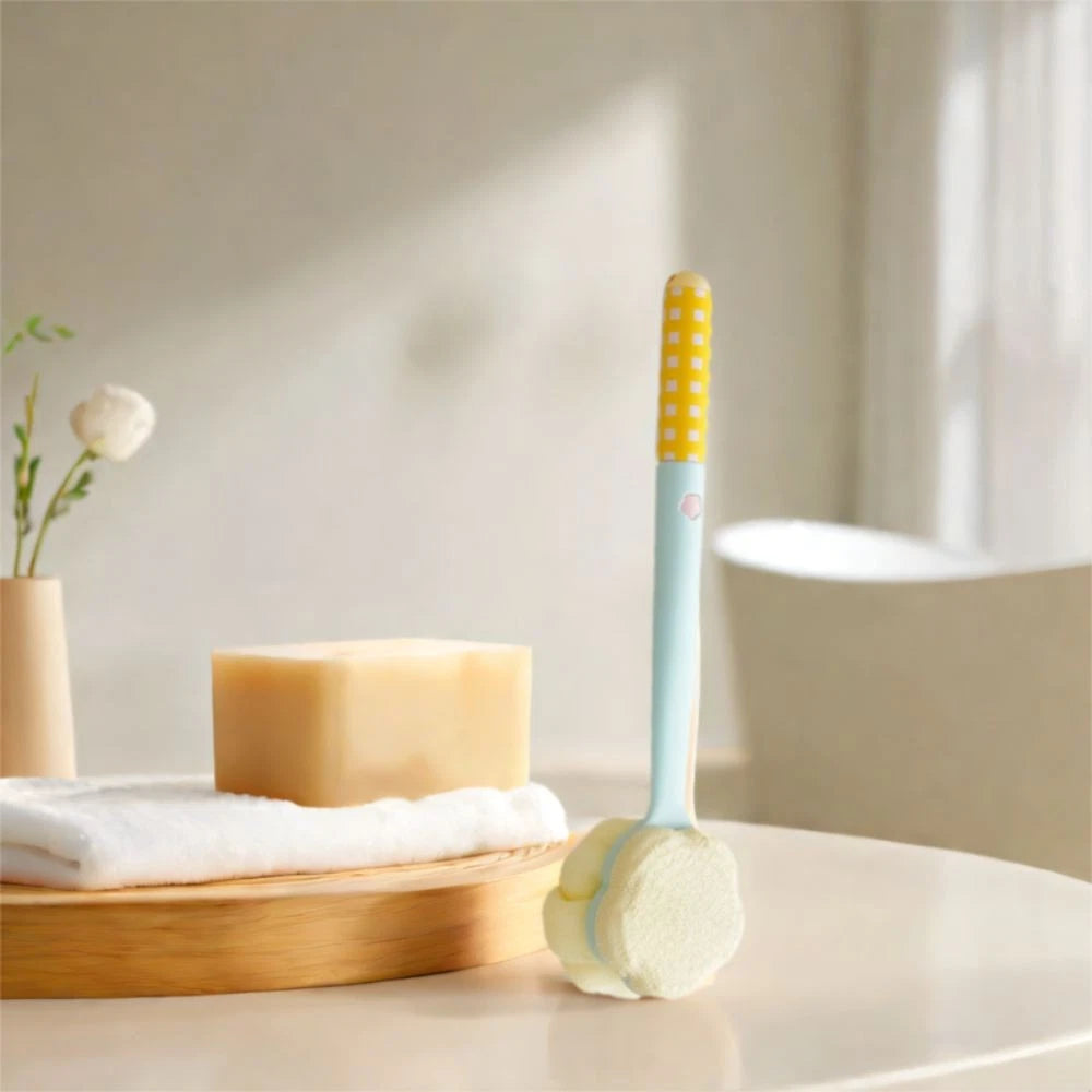 Dual-Sided Dopamine Flower Bath Brush Flower Design Back Scrubber  Spa