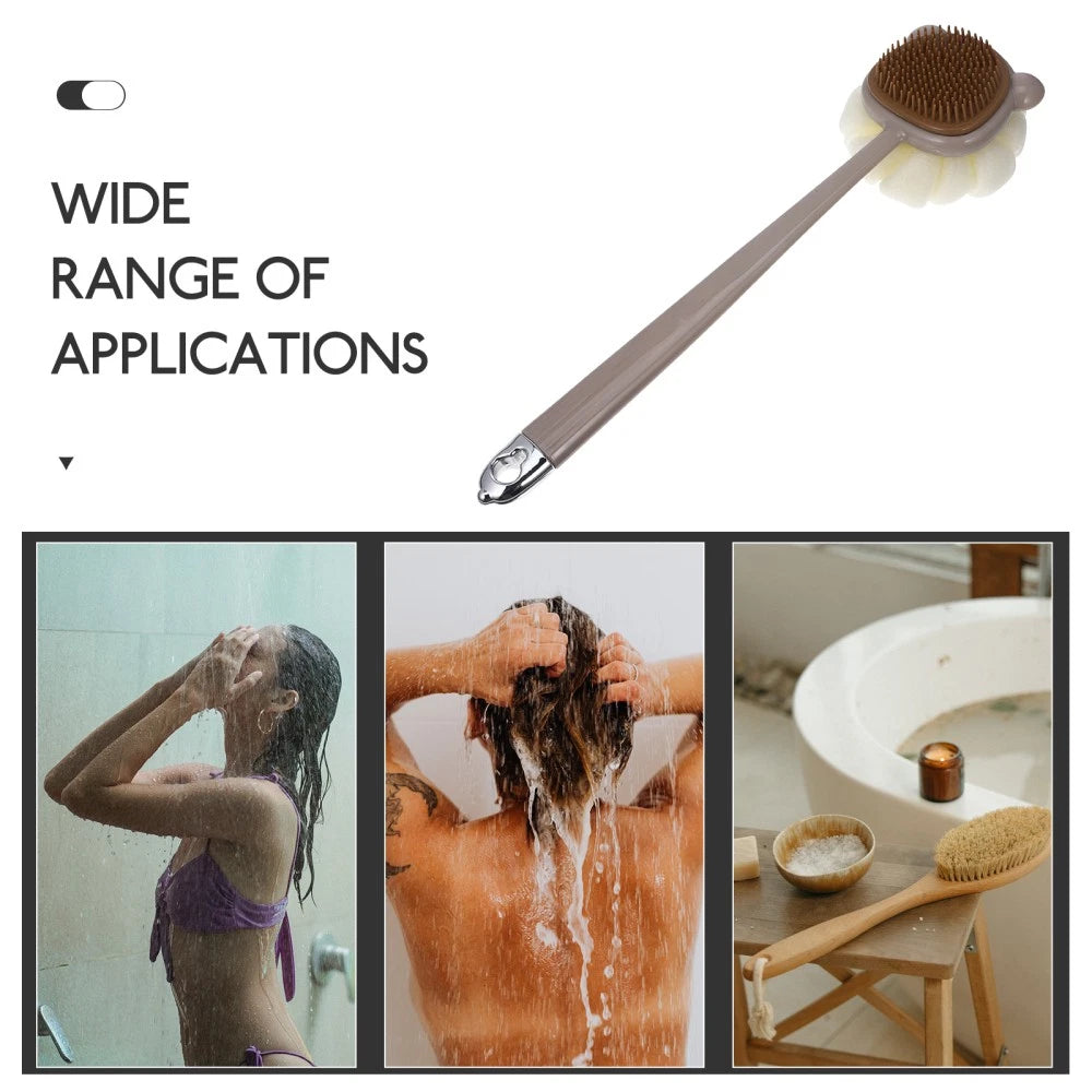 Long Handle Body Shower Brush with Dual Sided Soft for Gentle Cleansing