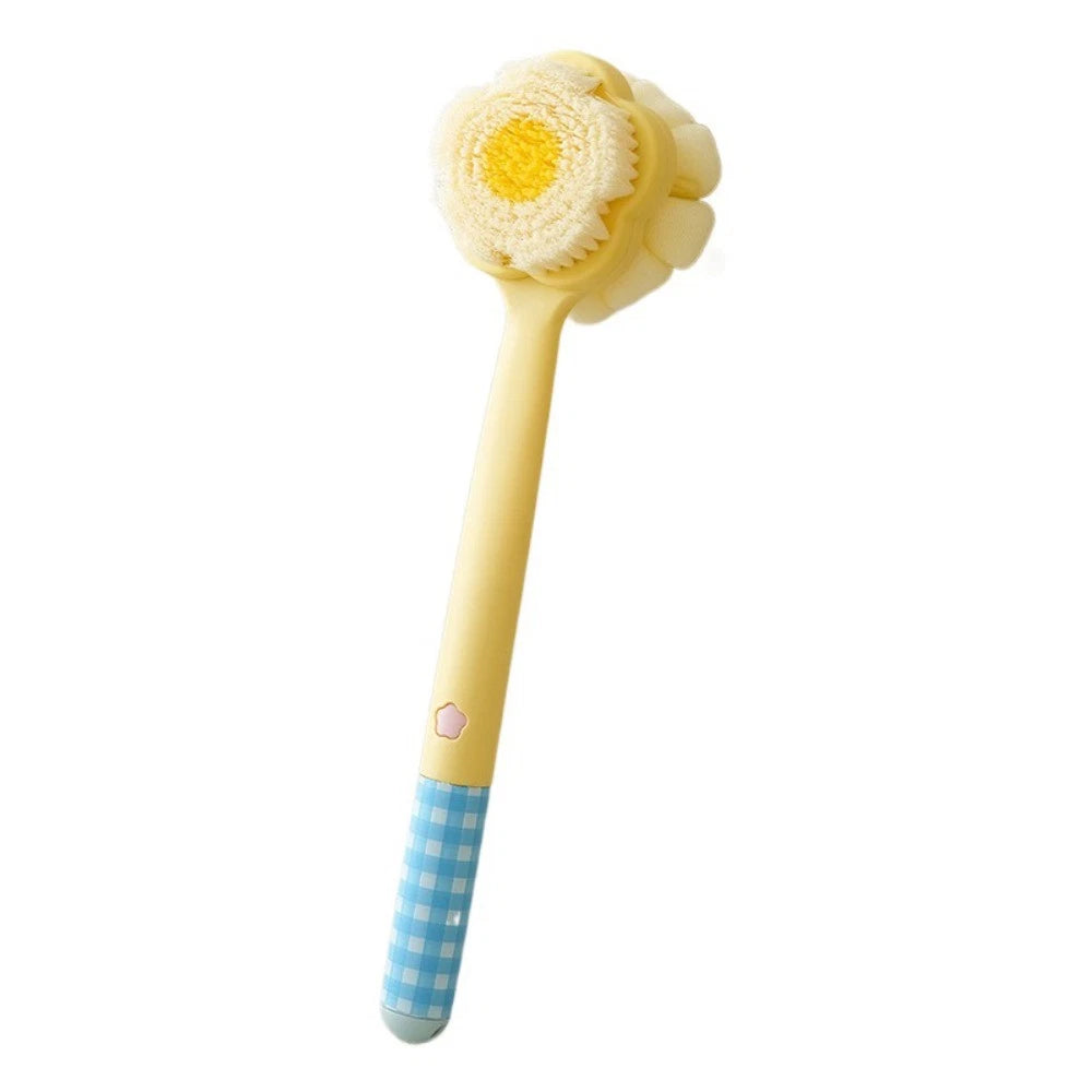 Dual-Sided Dopamine Flower Bath Brush Flower Design Back Scrubber  Spa