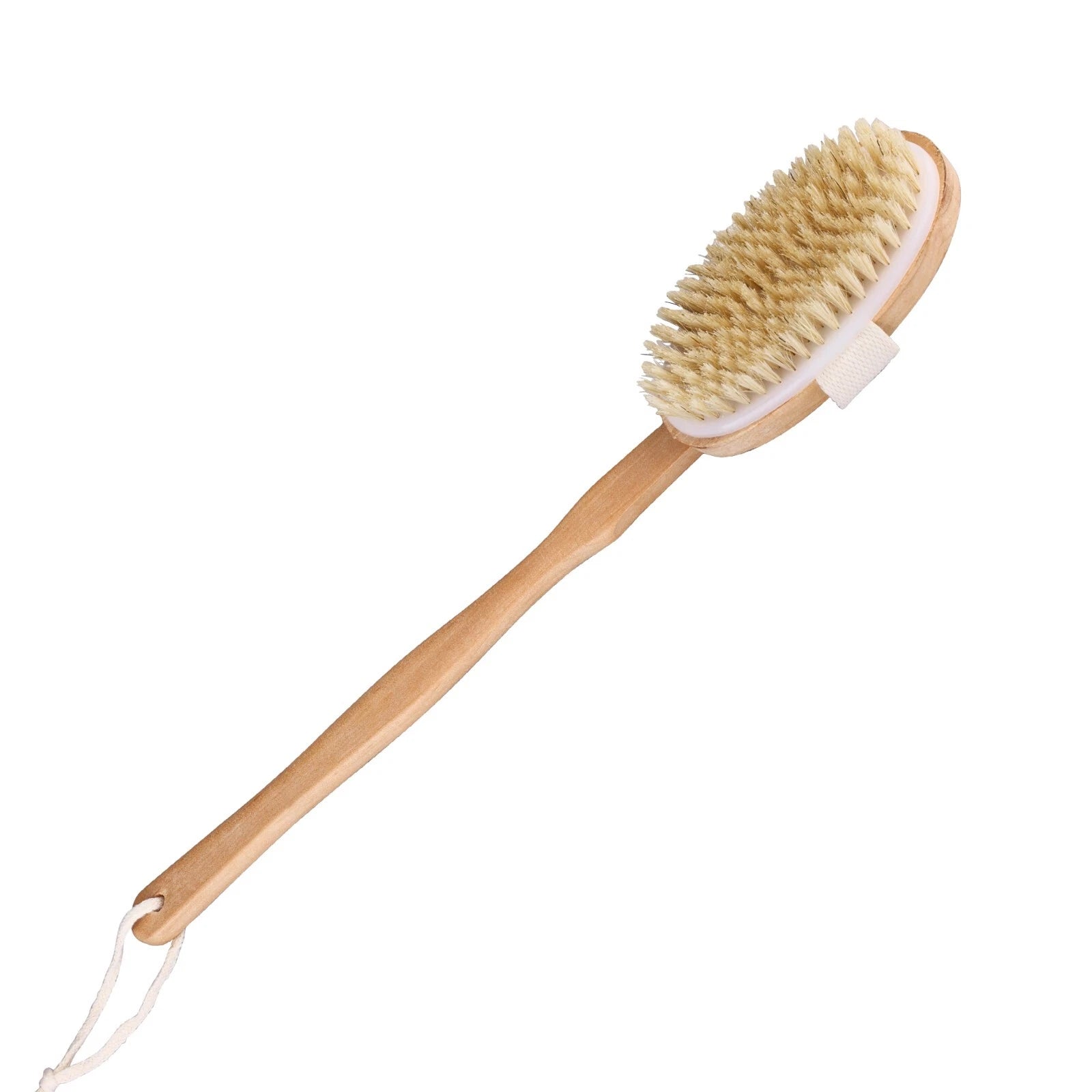 Premium Dry Skin Brush - Natural Bristle Wooden Scrubber for Spa & Shower Use US