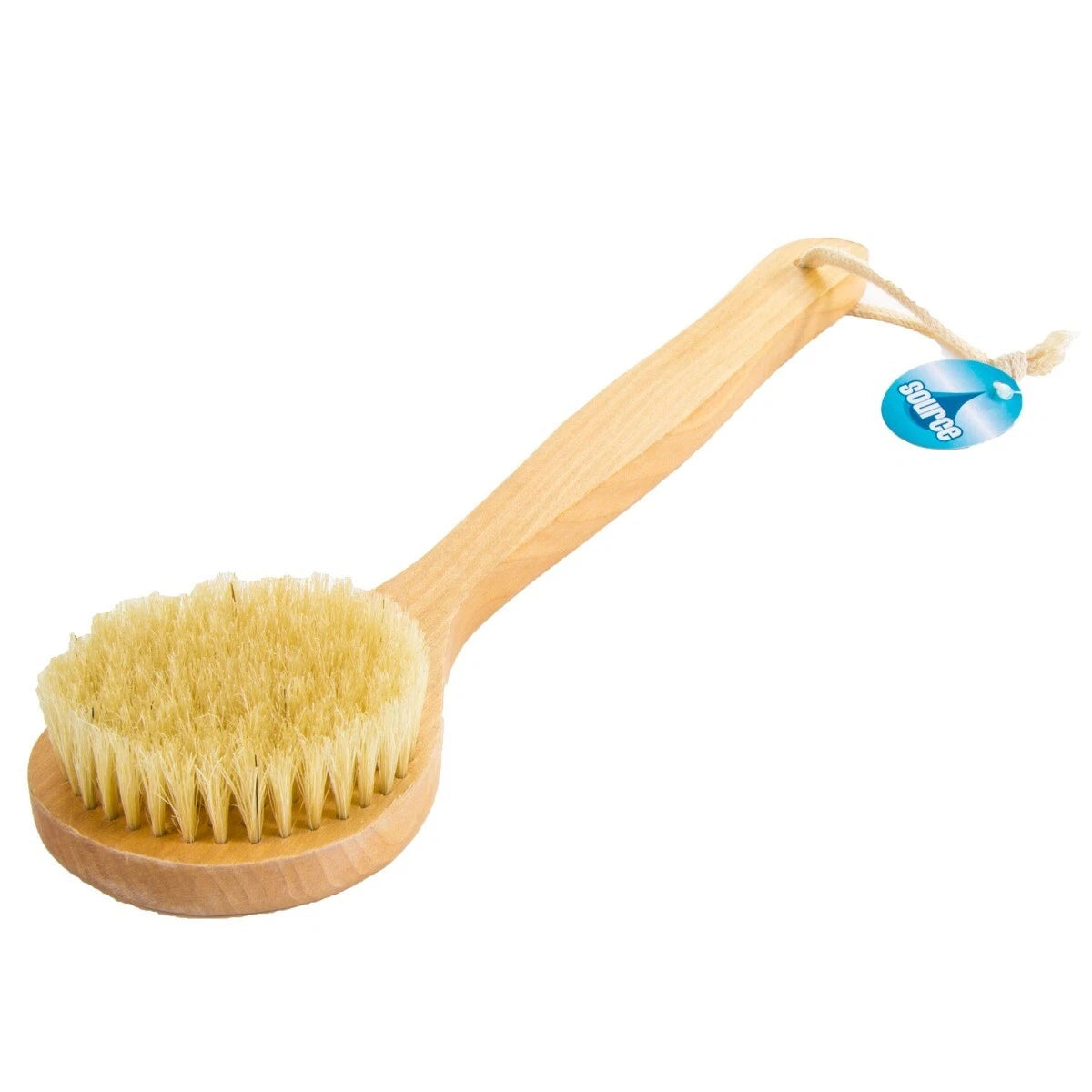 NATURAL BRISTLE WOODEN  BATH/SHOWER Long Handle BACK BRUSH Exfoliate Skin Scrub