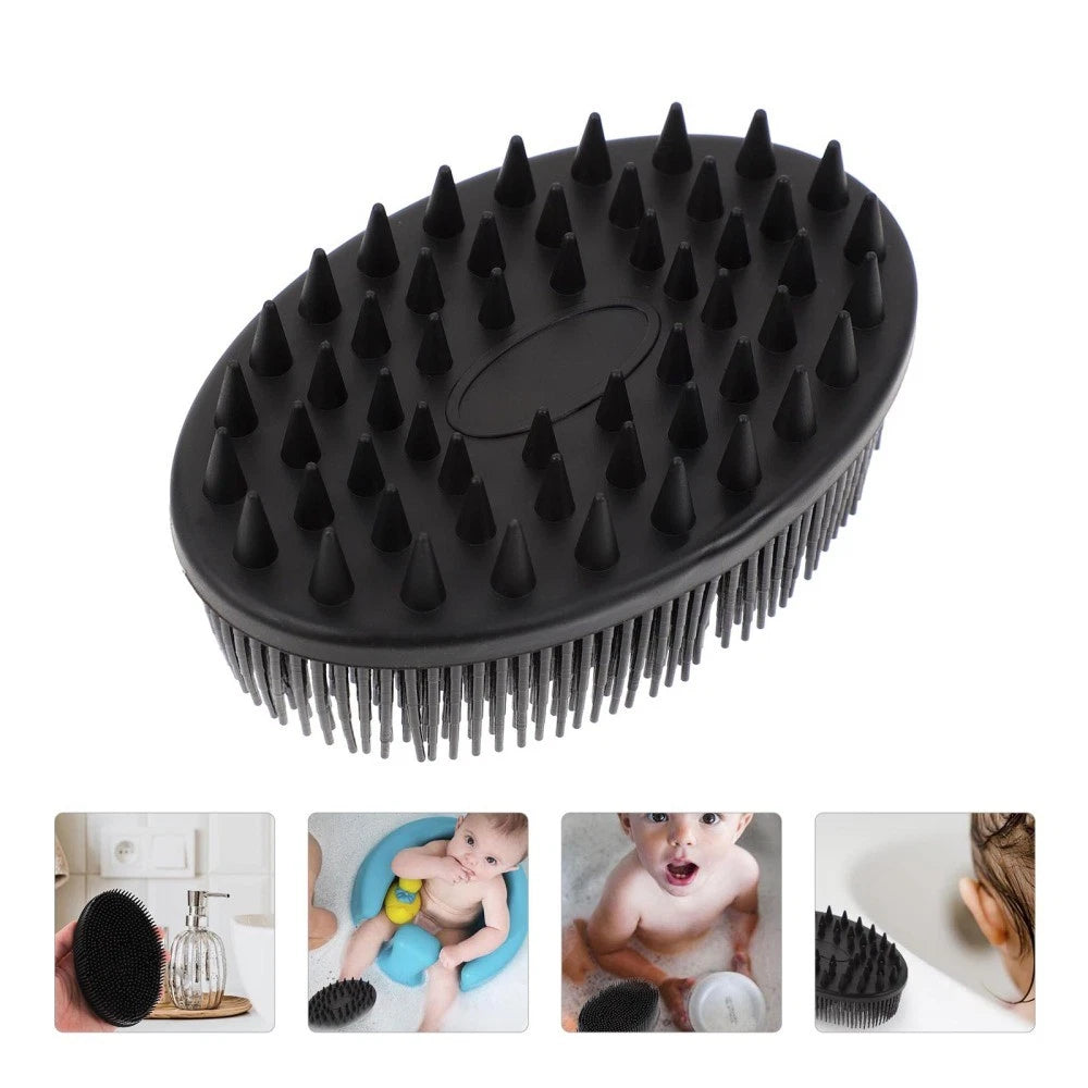 Double-sided Baby Shower Brush Silicone Body Scrubber Bath Massage Brush