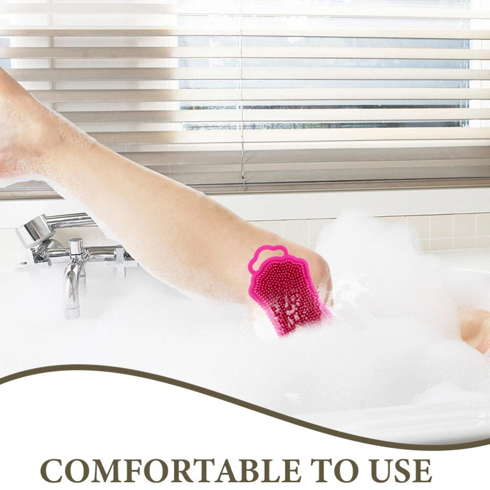 2 Pcs Shampoo Comb Silicone Bathing Brush Scrubber Hair for Washing