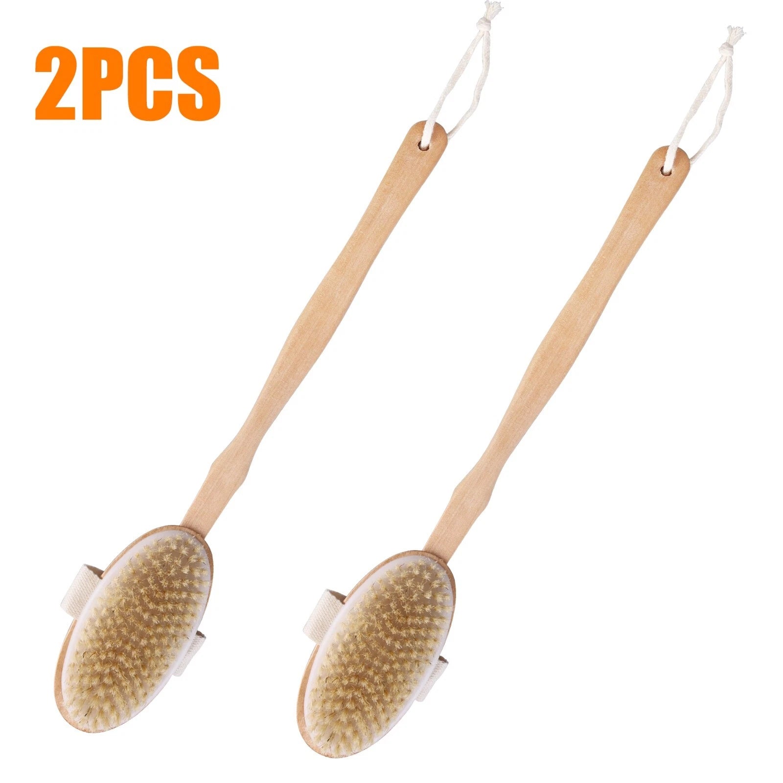 Premium Dry Skin Brush - Natural Bristle Wooden Scrubber for Spa & Shower Use US
